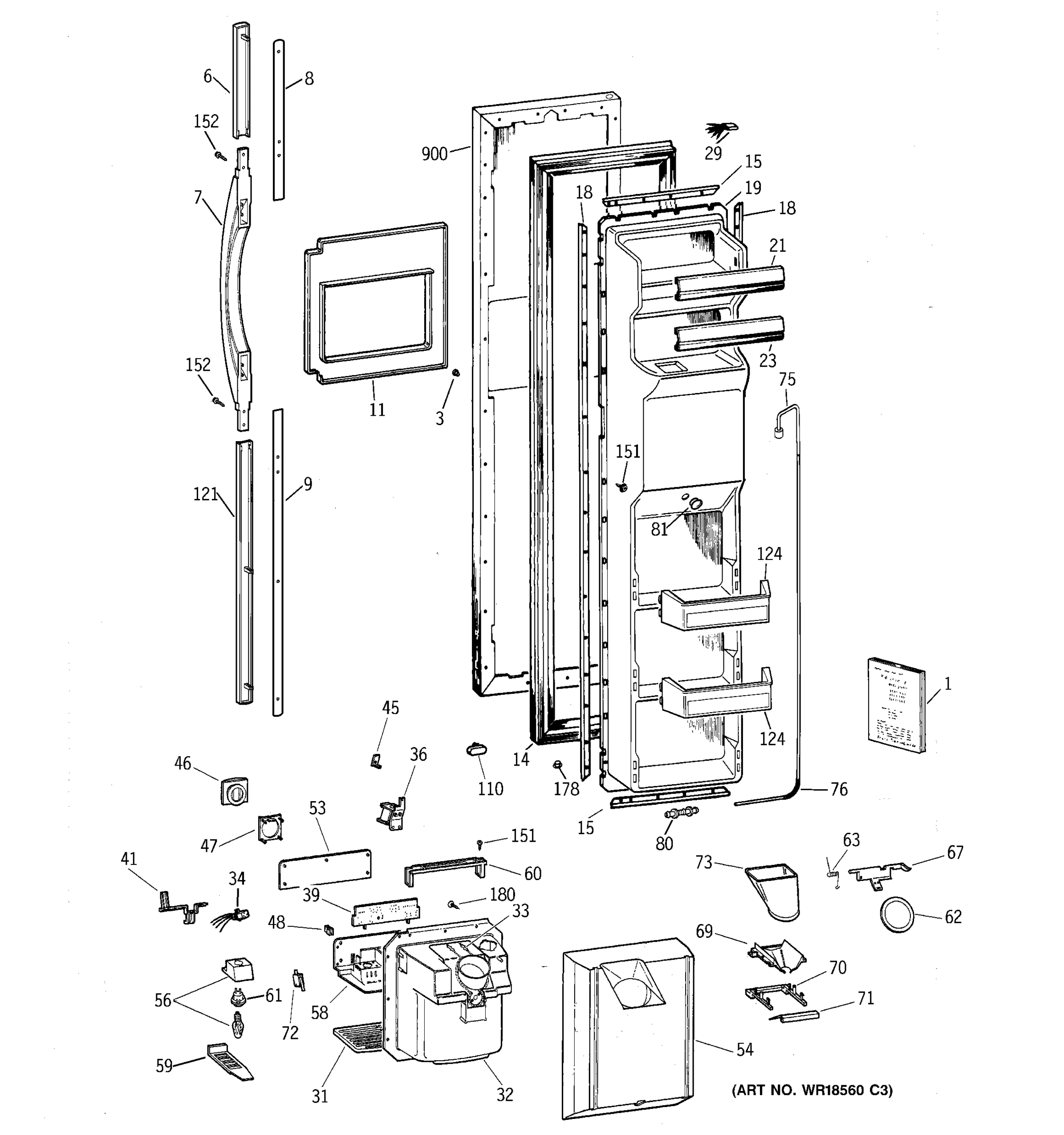 FREEZER DOOR