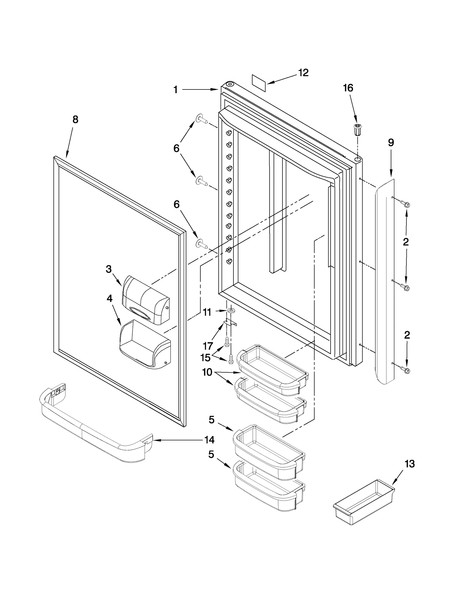 REFRIGERATOR DOOR PARTS