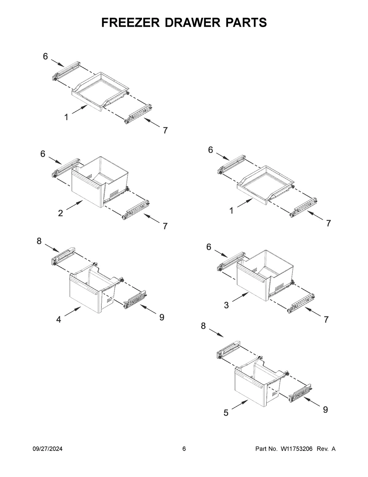 04 - FREEZER DRAWER PARTS