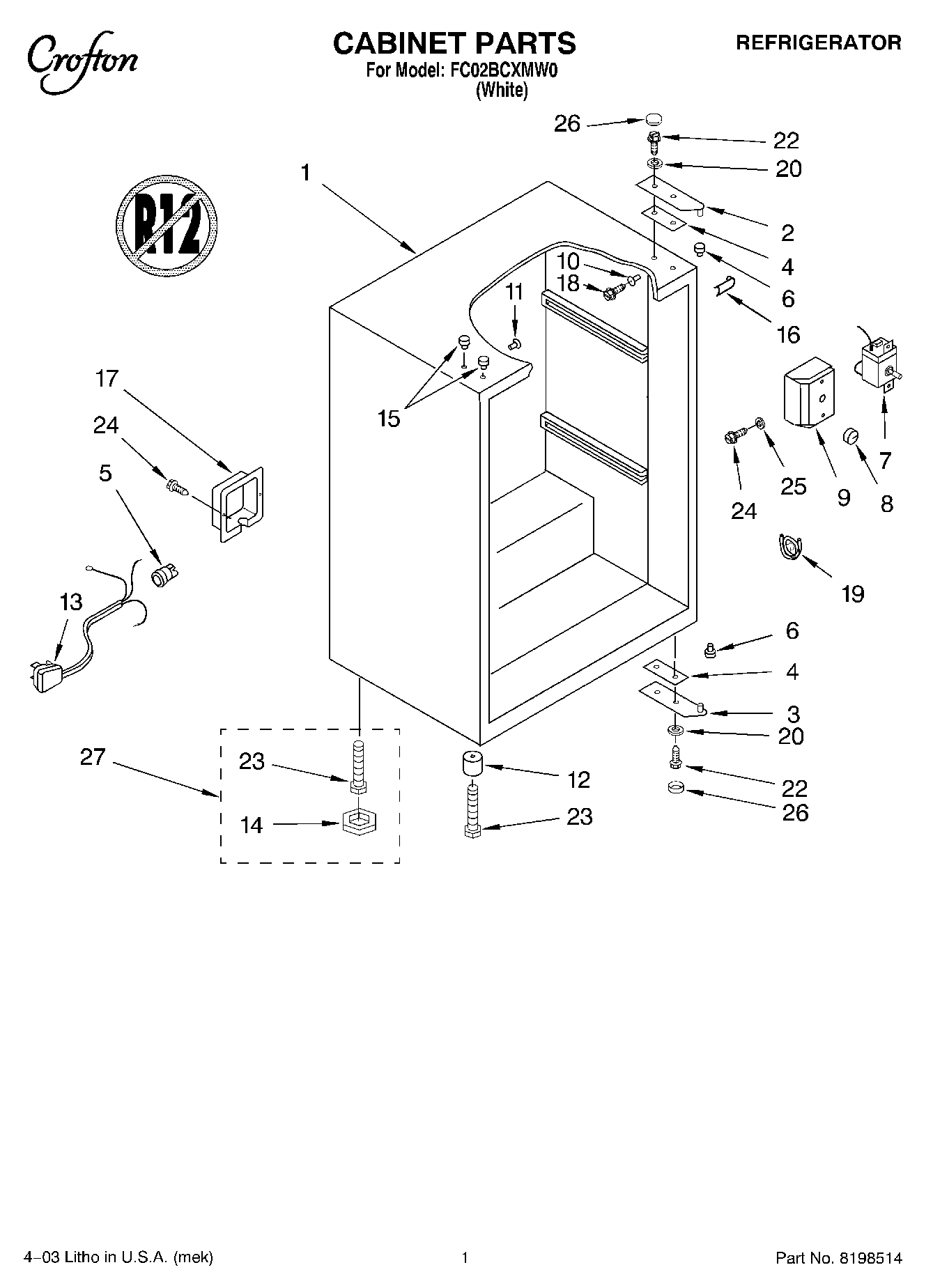 01 - CABINET PARTS