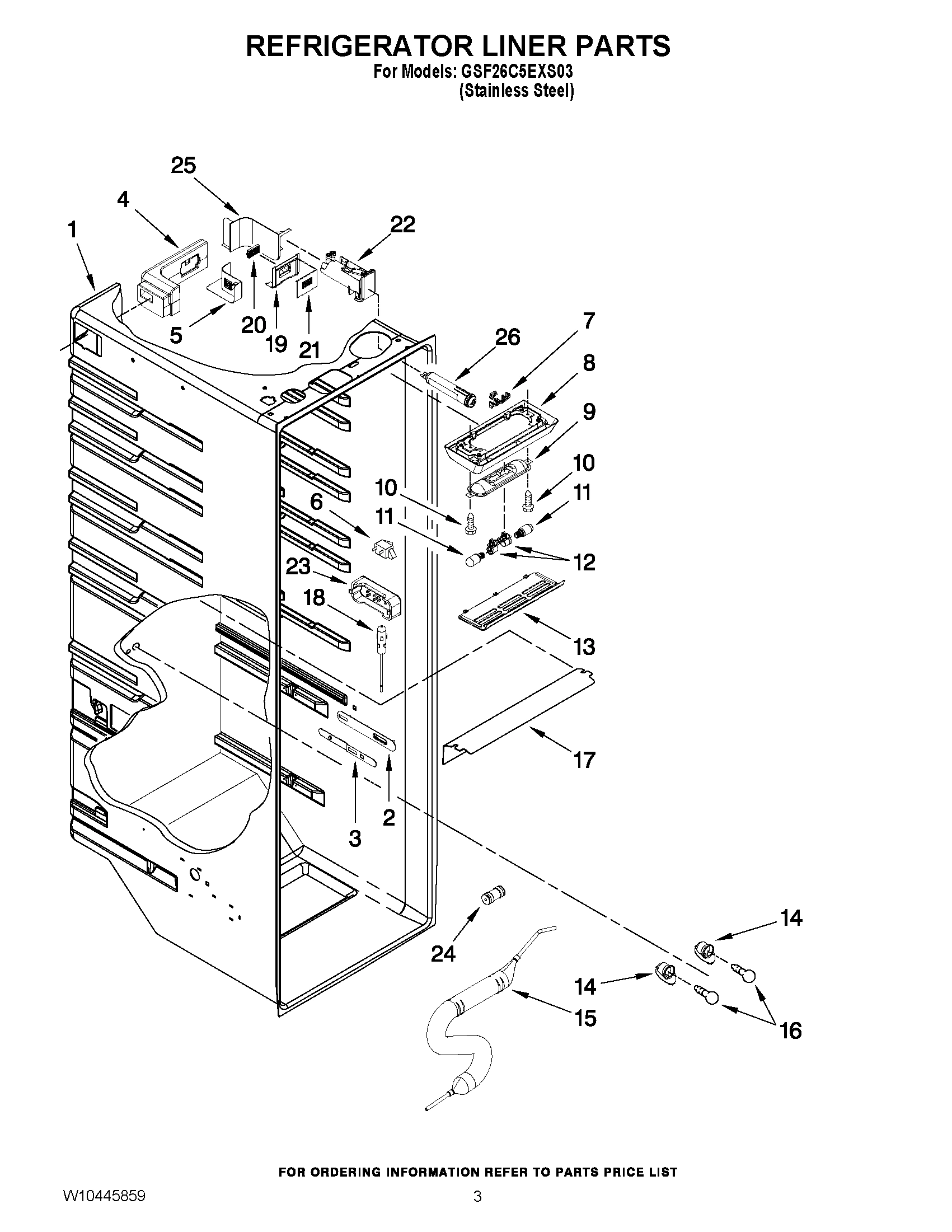 02 - REFRIGERATOR LINER PARTS
