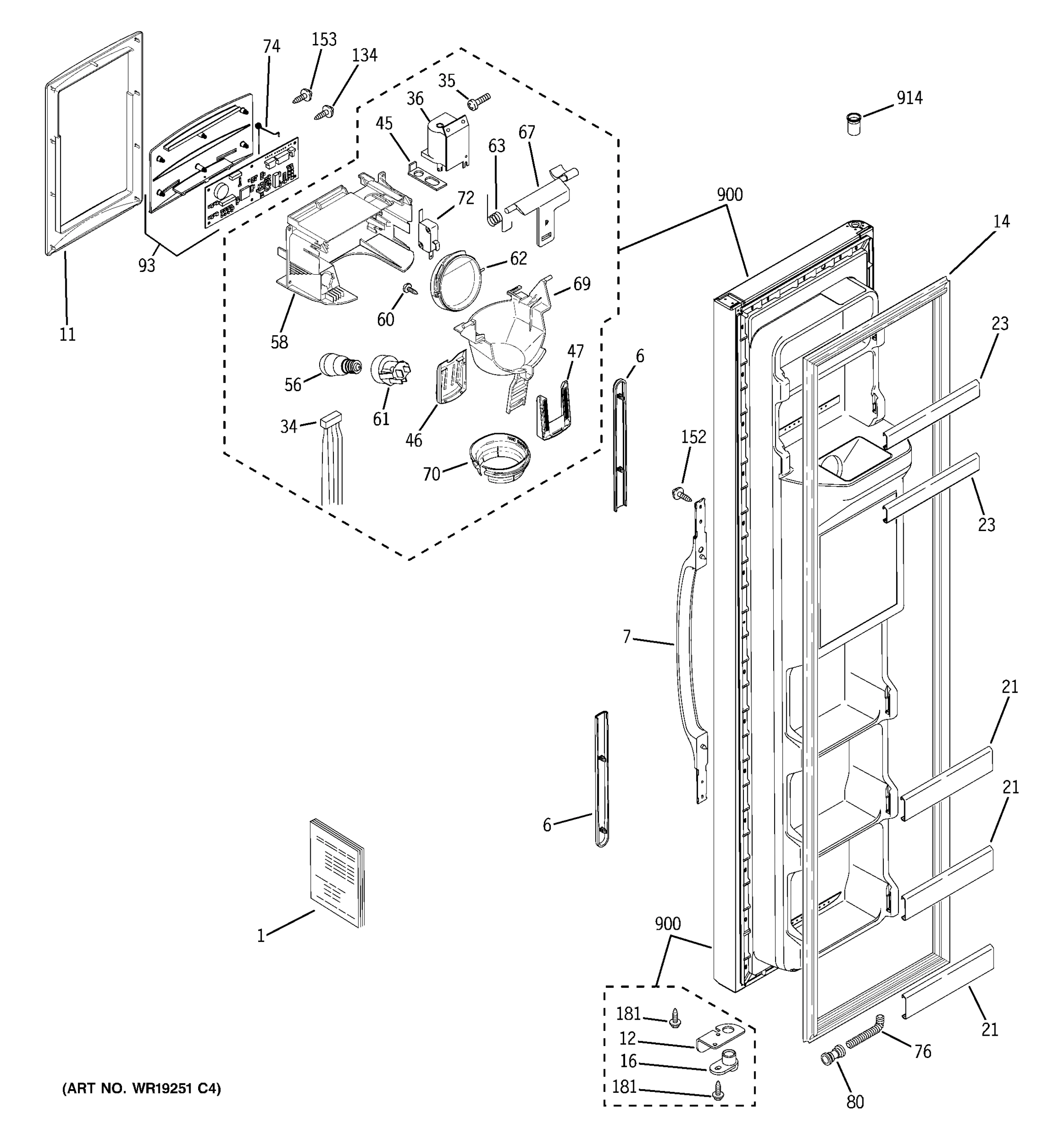 FREEZER DOOR