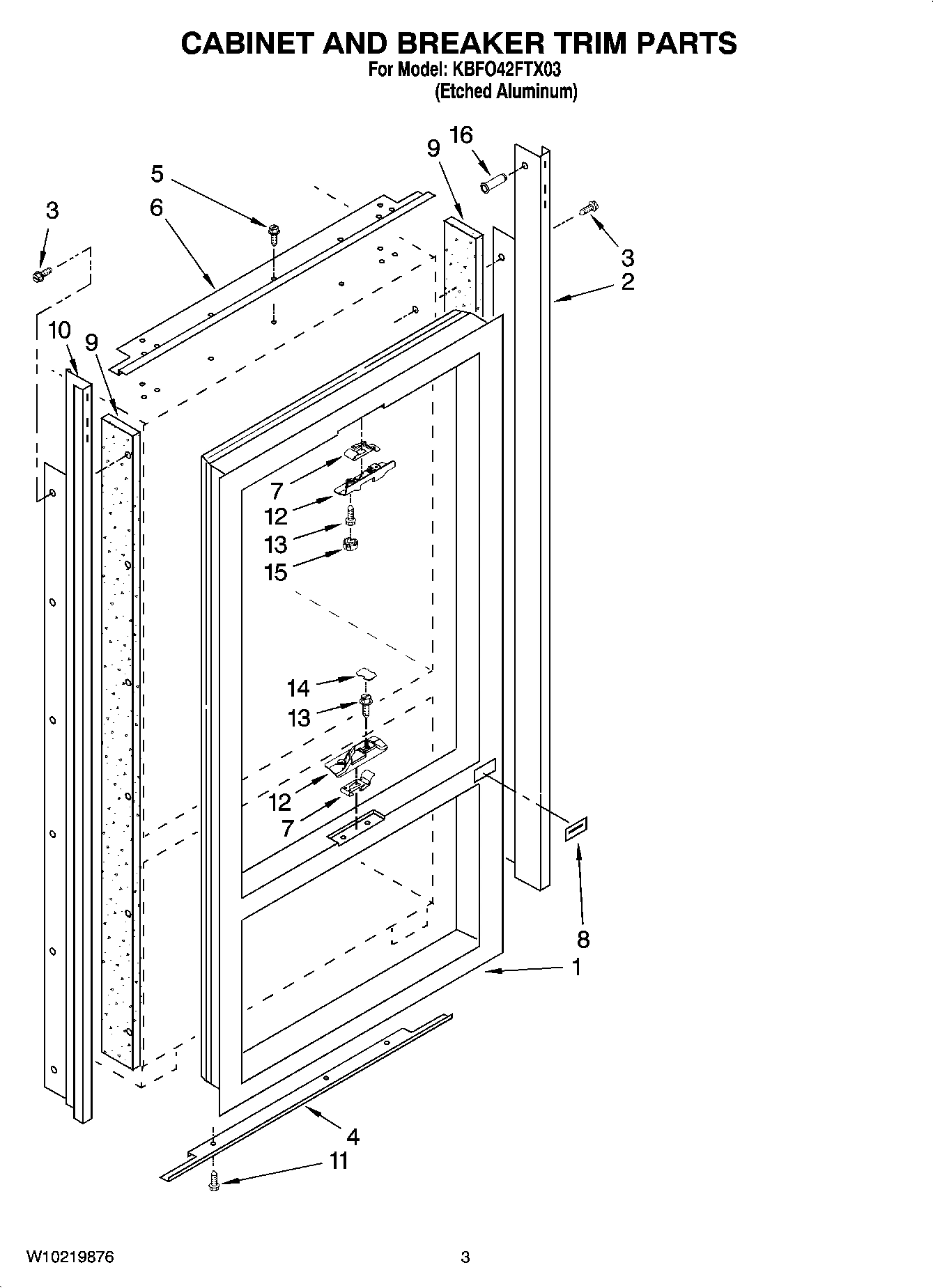 02 - CABINET AND BREAKER TRIM PARTS