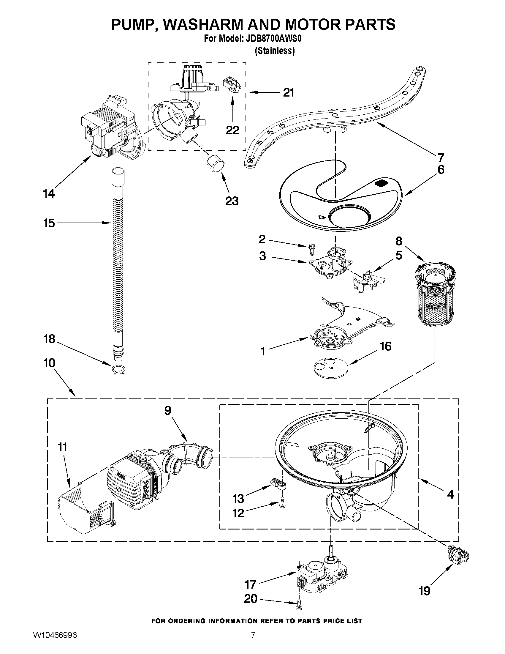 06 - PUMP, WASHARM AND MOTOR PARTS