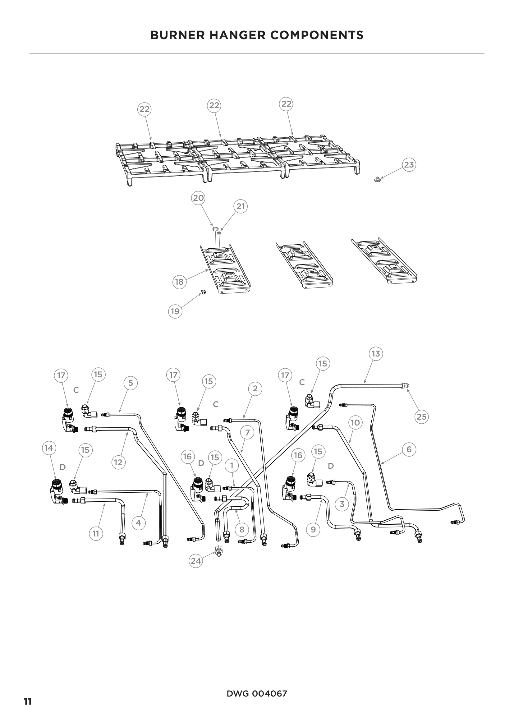 BURNER HANGER COMPONENTS