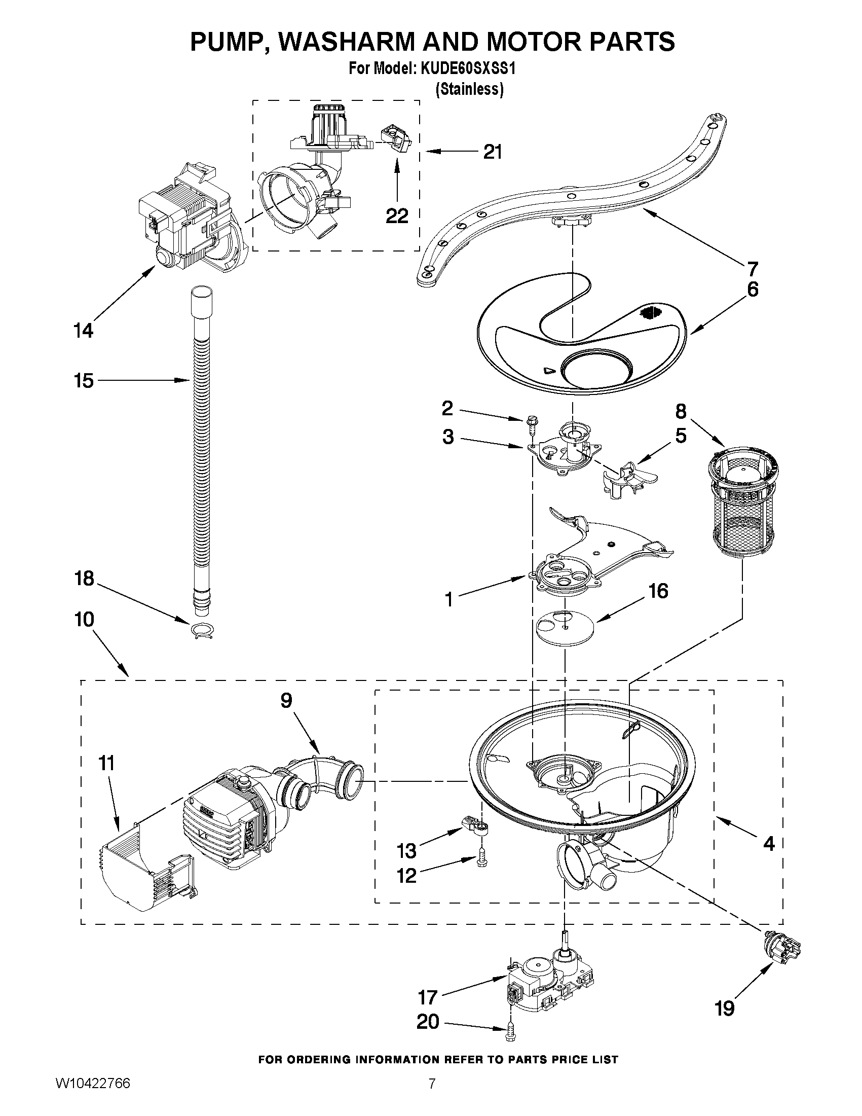 06 - PUMP, WASHARM AND MOTOR PARTS