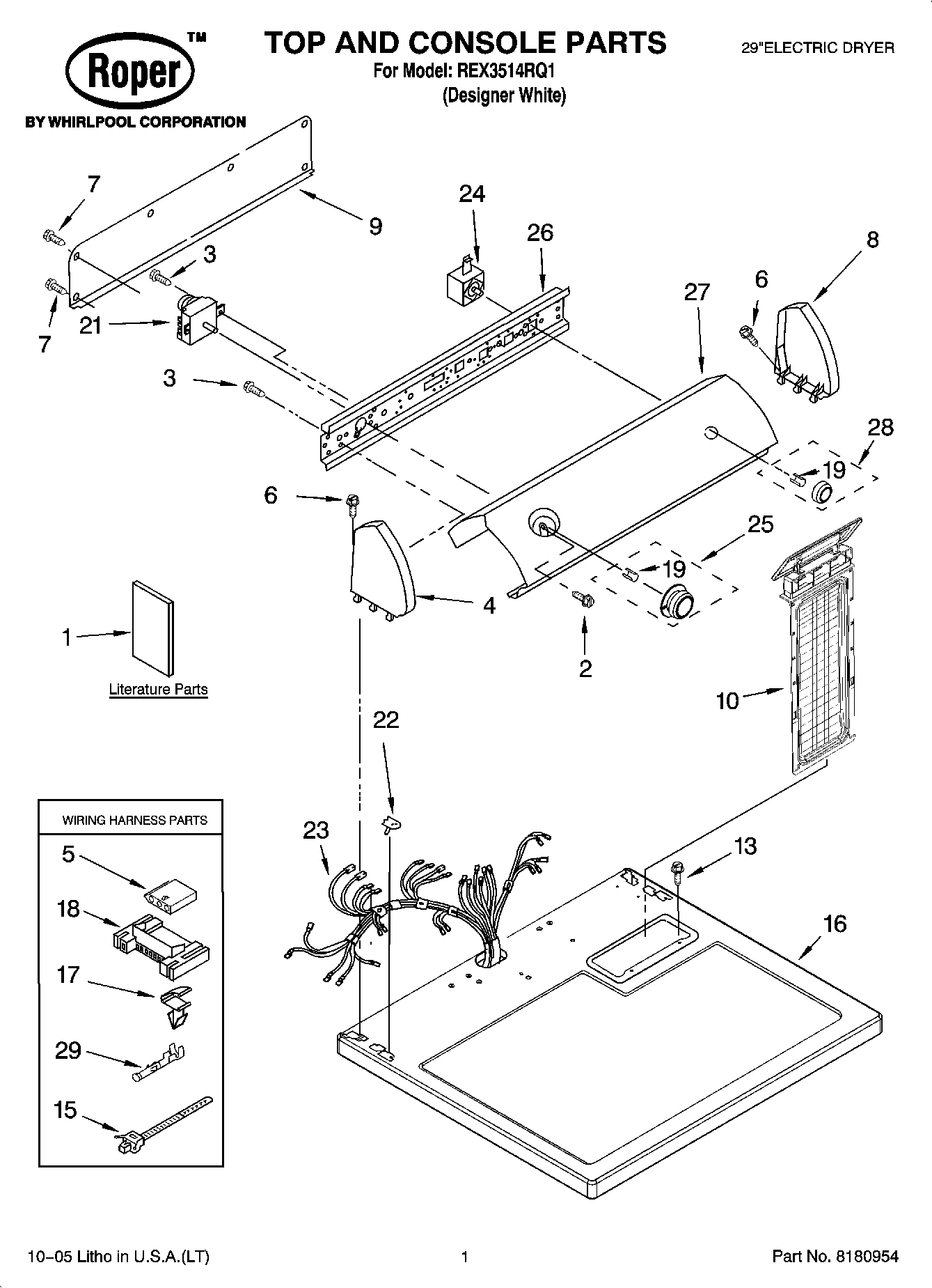 01 - TOP AND CONSOLE PARTS