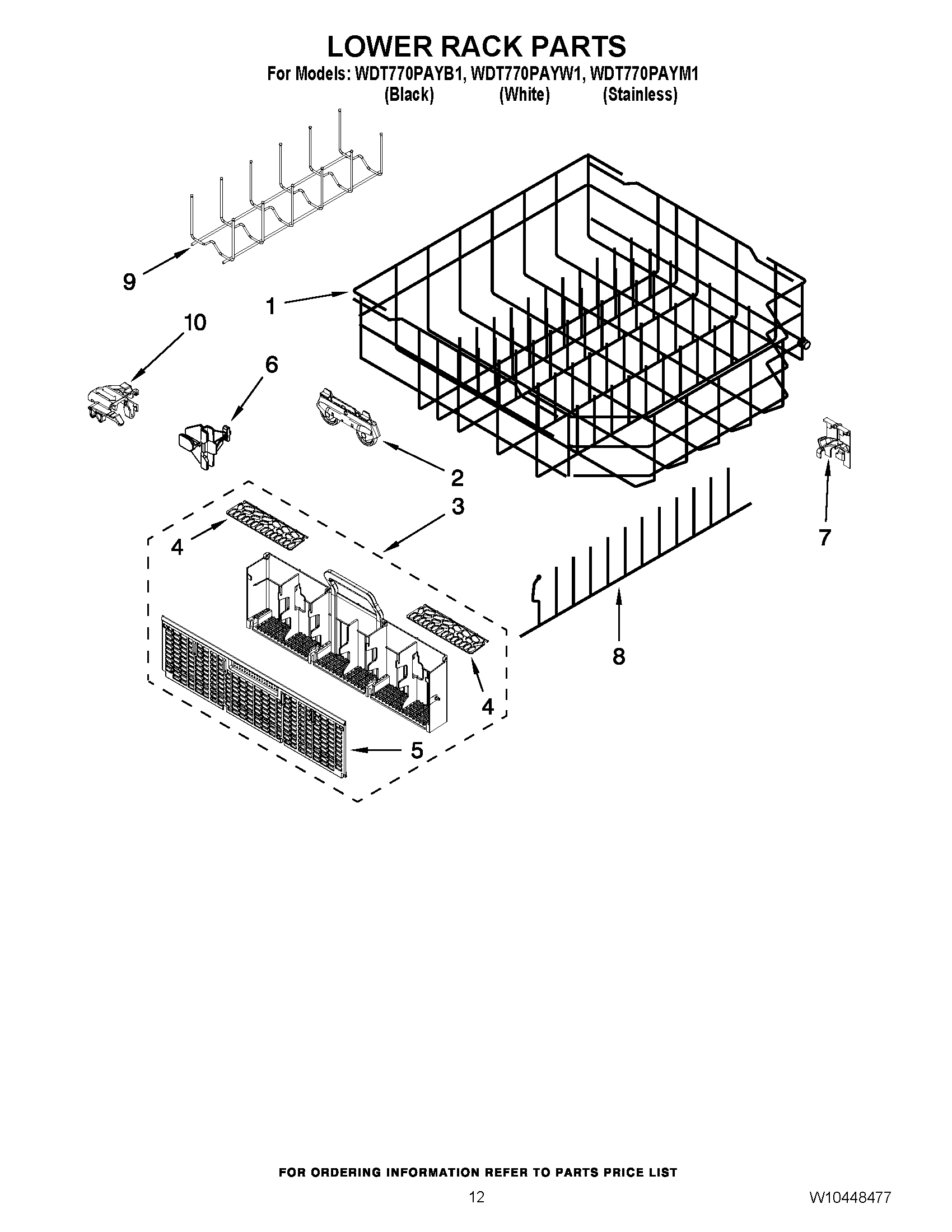 10 - LOWER RACK PARTS