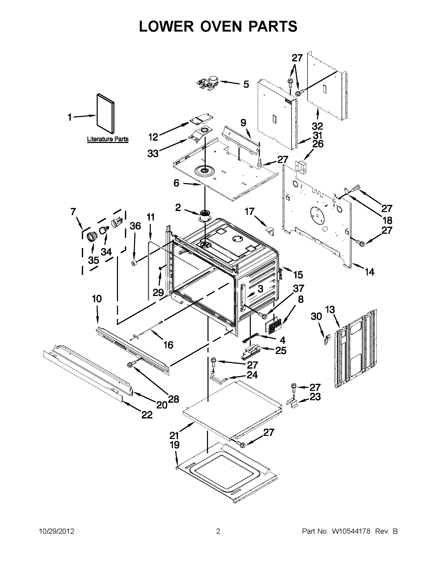 01 - LOWER OVEN PARTS