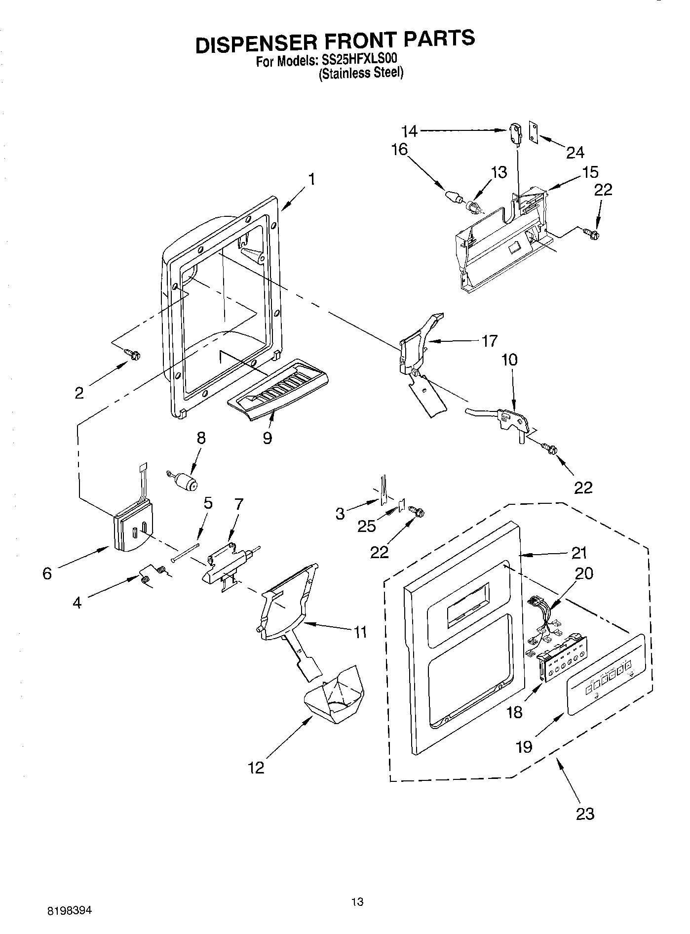 08 - DISPENSER FRONT PARTS