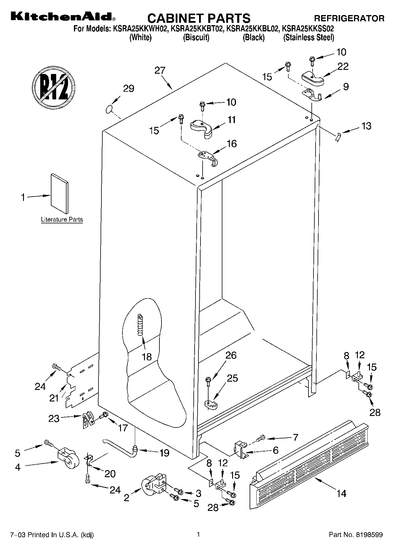 01 - CABINET PARTS