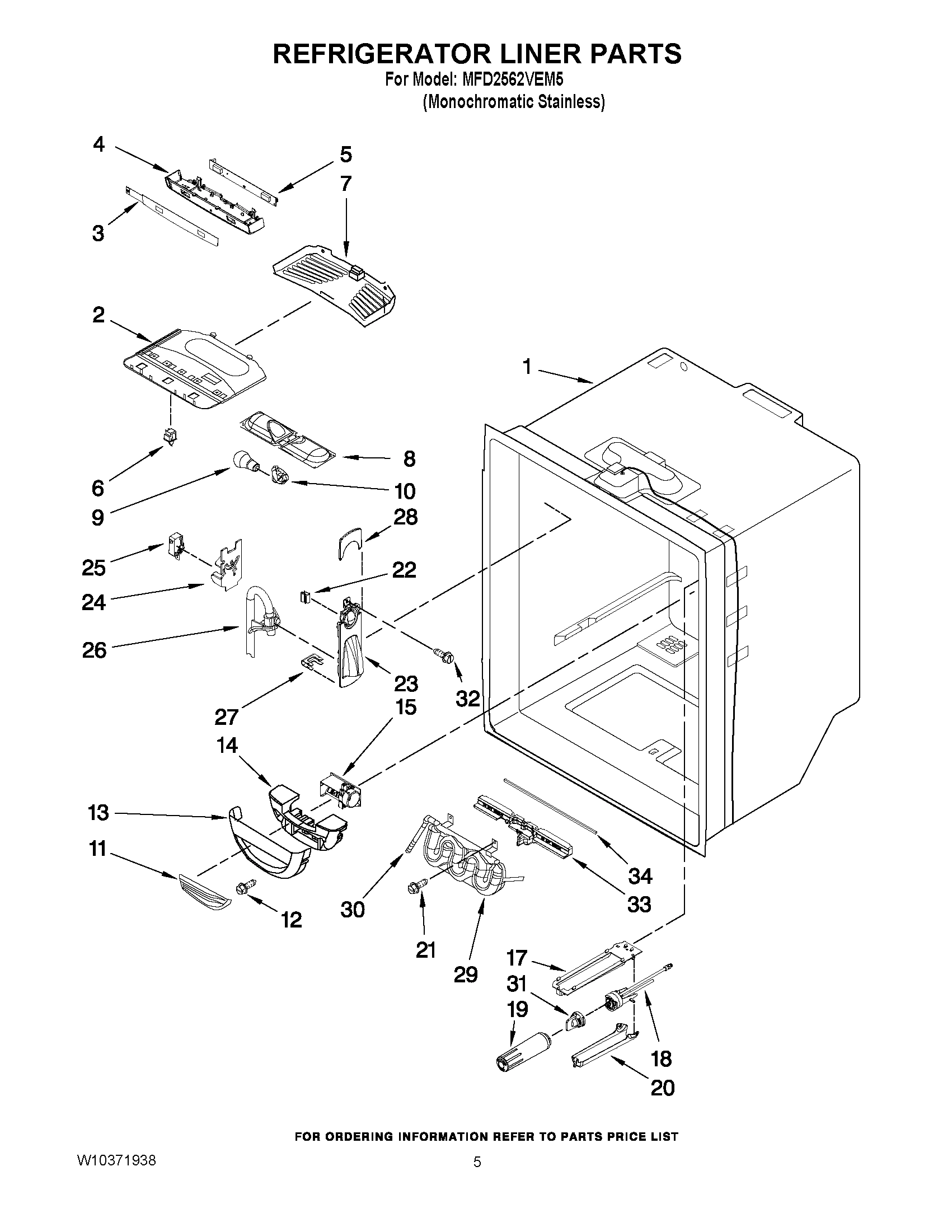 03 - REFRIGERATOR LINER PARTS