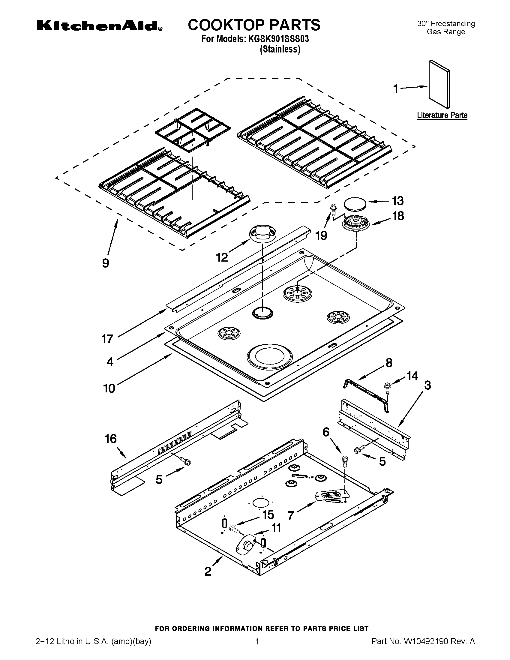 01 - COOKTOP PARTS