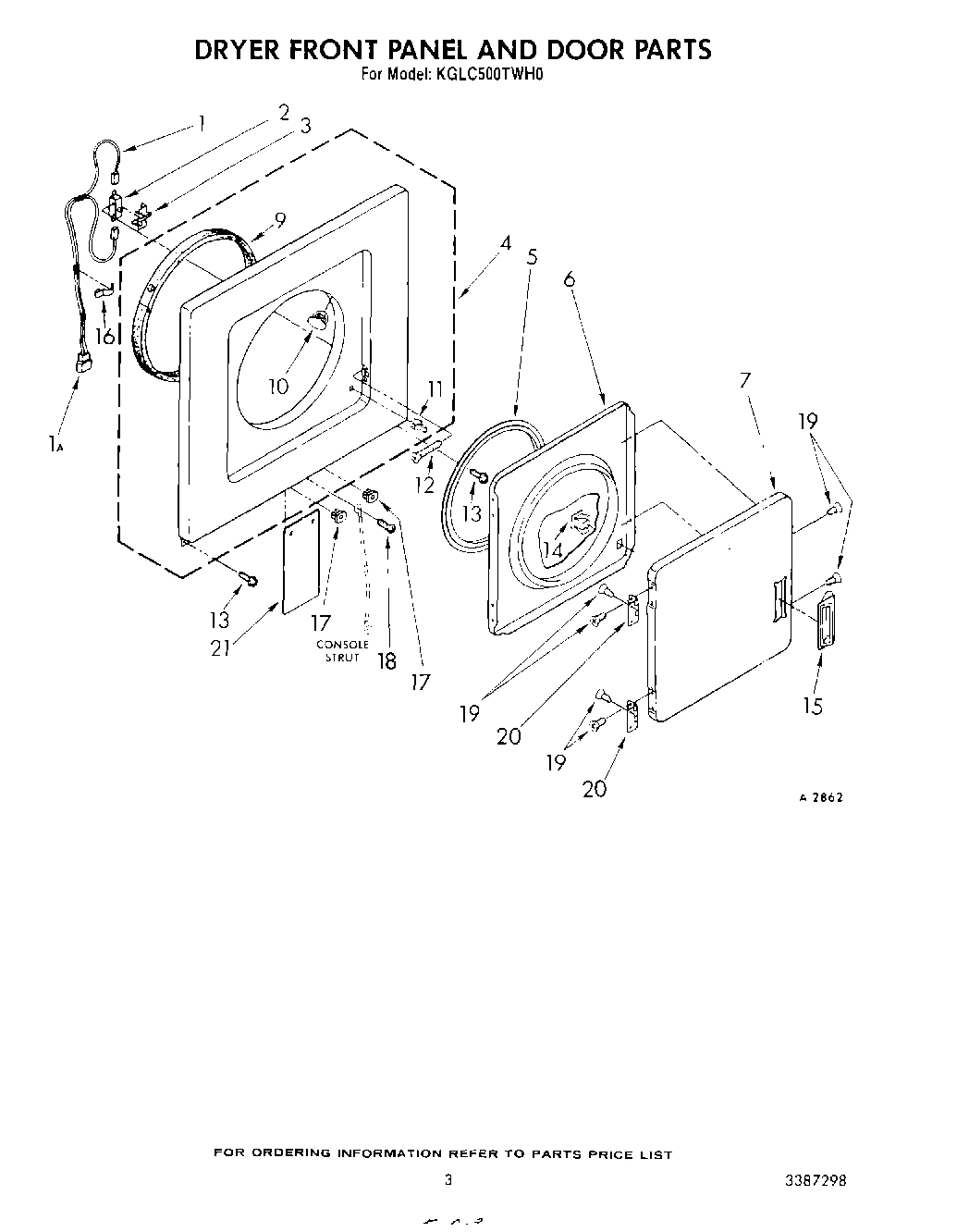 03 - DRYER FRONT PANEL AND DOOR