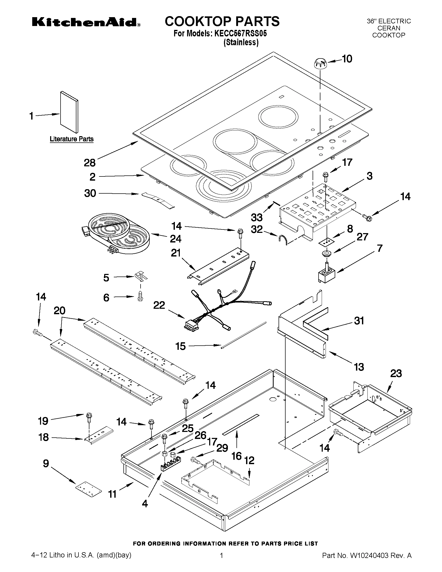 01 - COOKTOP PARTS