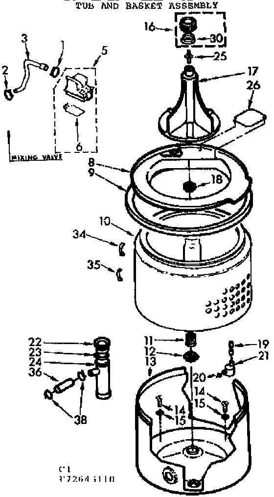 TUB AND BASKET ASSEMBLY