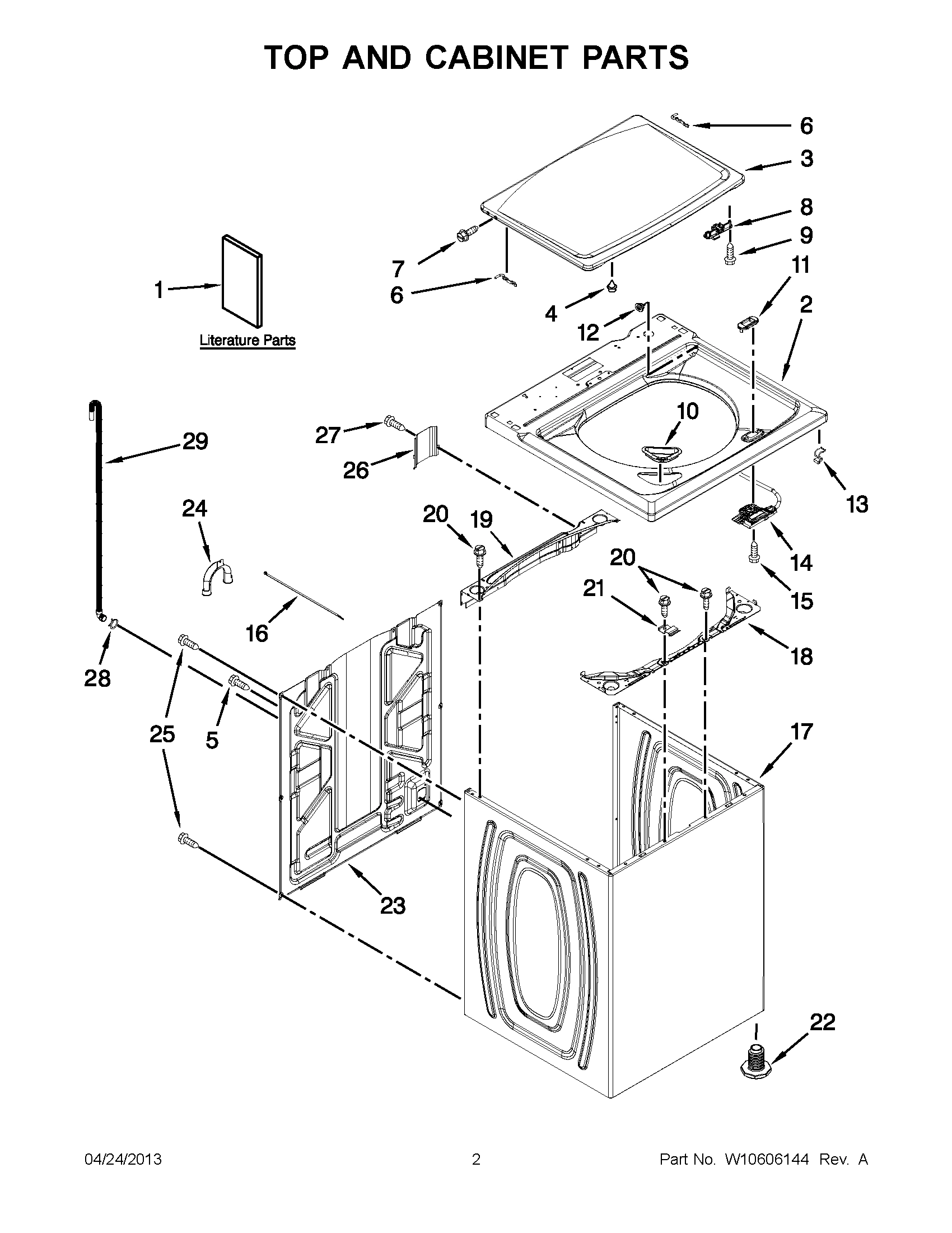 01 - TOP AND CABINET PARTS