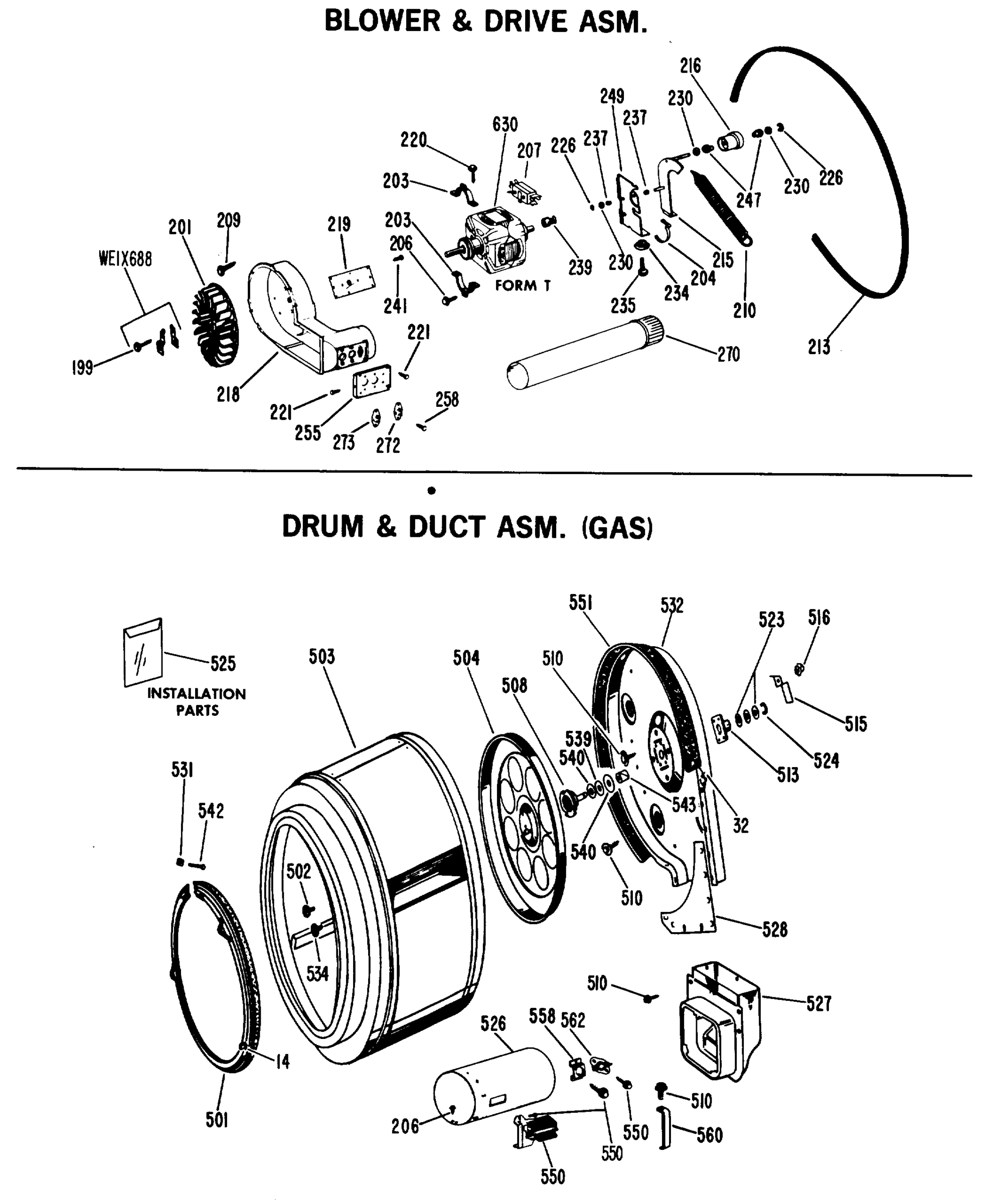 BLOWER & DRIVE ASM.