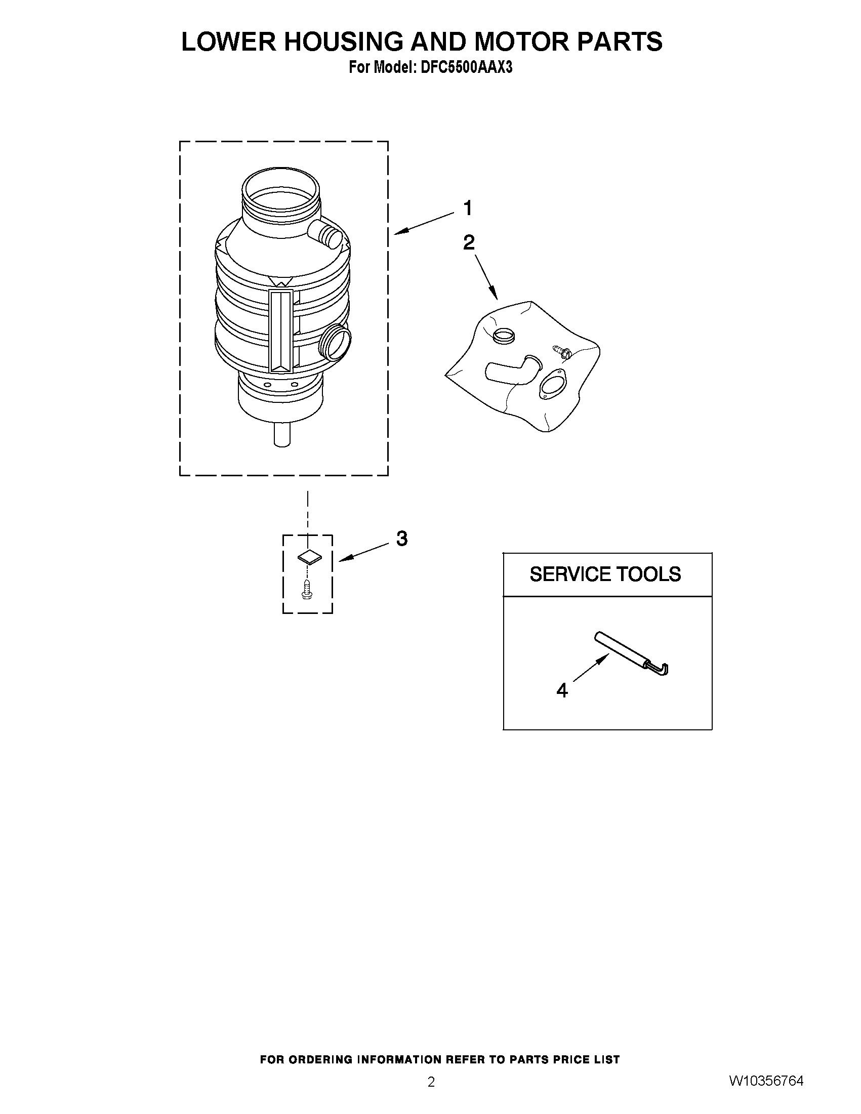 02 - LOWER HOUSING AND MOTOR PARTS