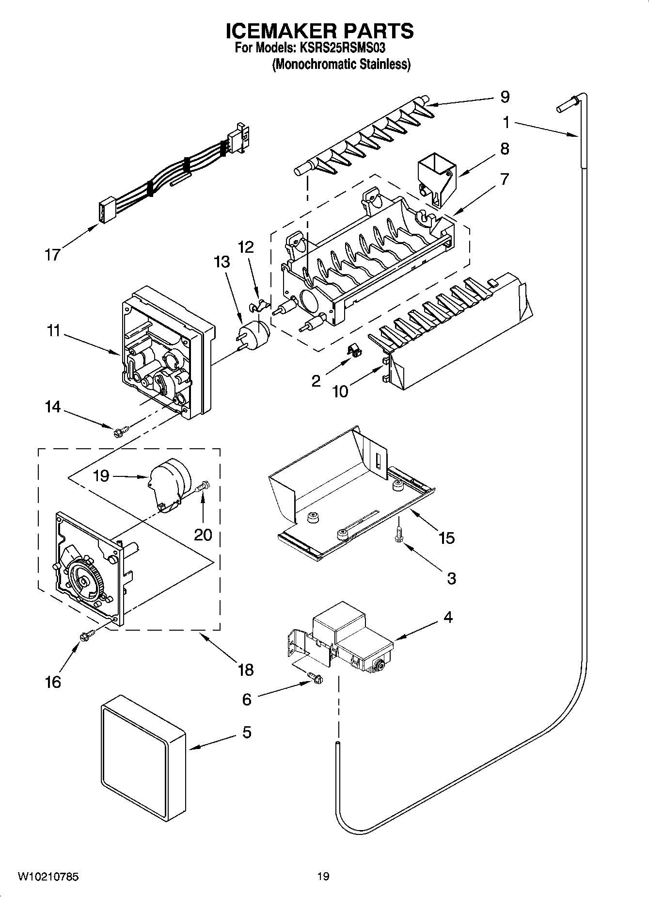 12 - ICEMAKER PARTS, OPTIONAL PARTS (NOT INCLUDED)