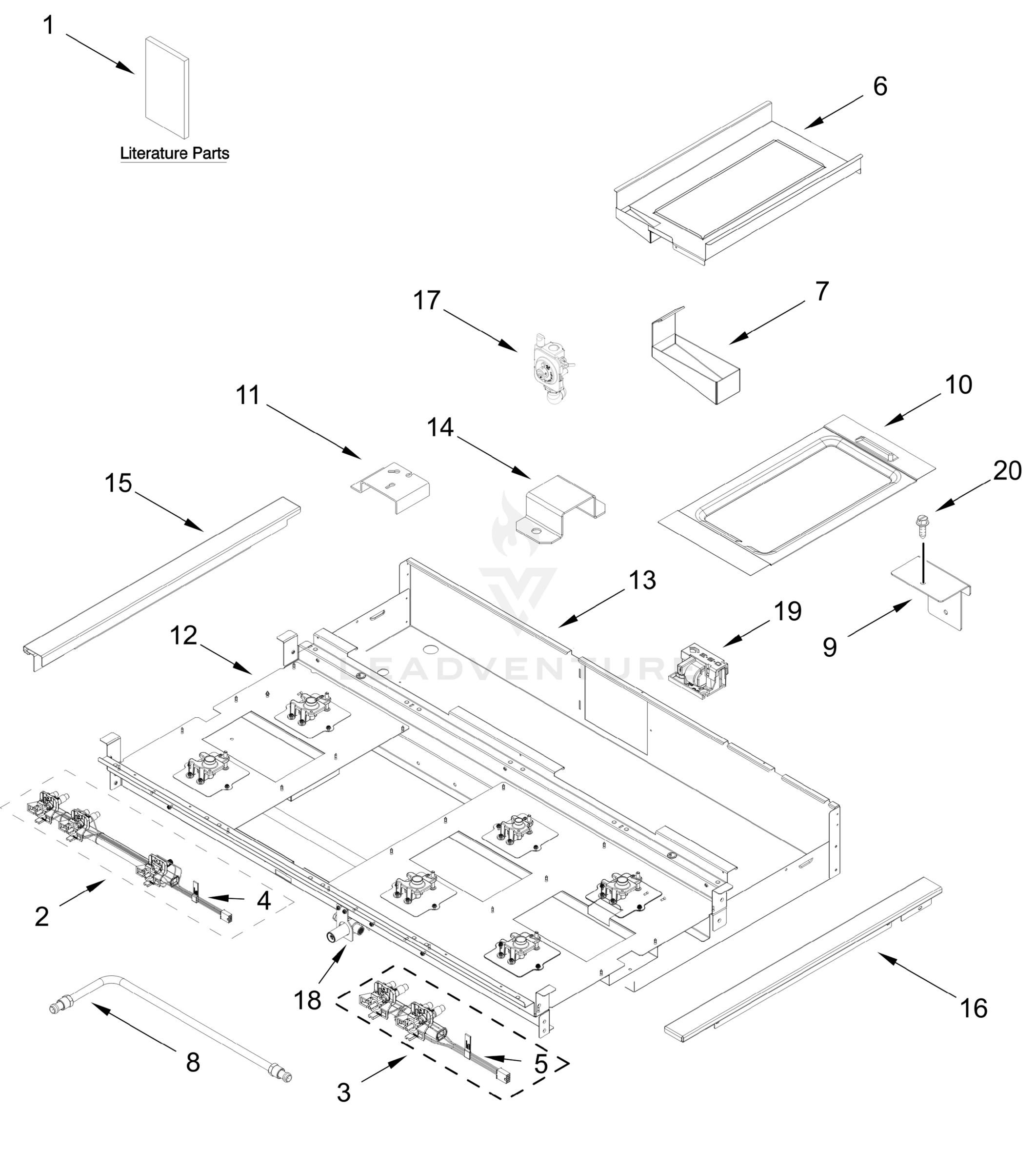 BURNER BOX AND GRILL PARTS