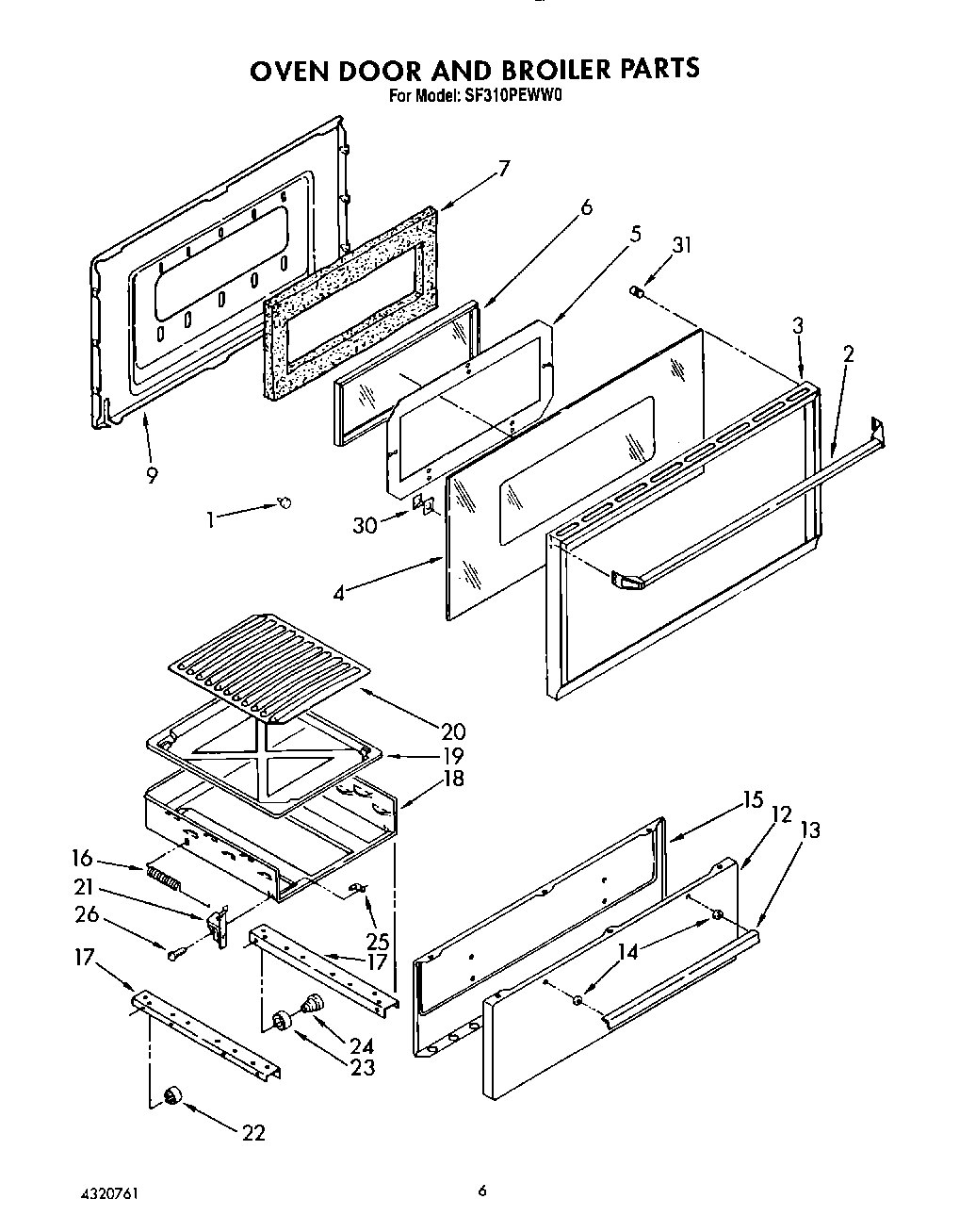 05 - OVEN DOOR AND BROILER