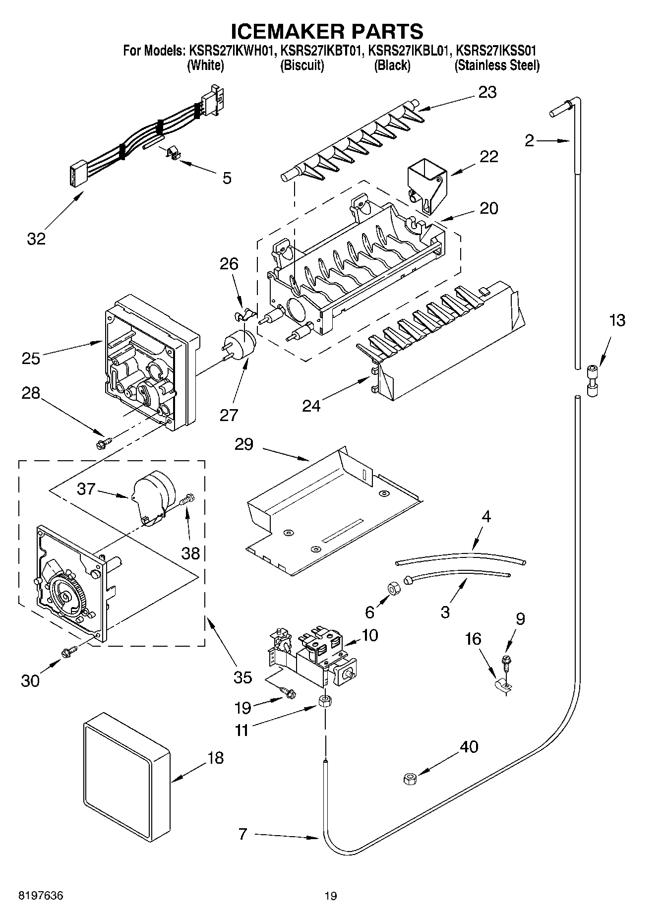 12 - ICEMAKER, OPTIONAL