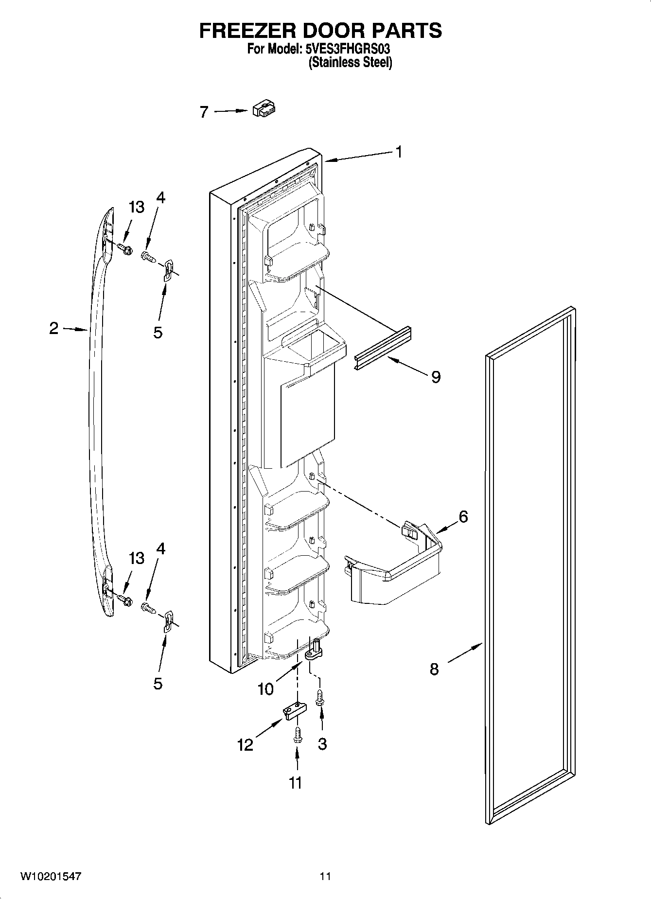 07 - FREEZER DOOR PARTS