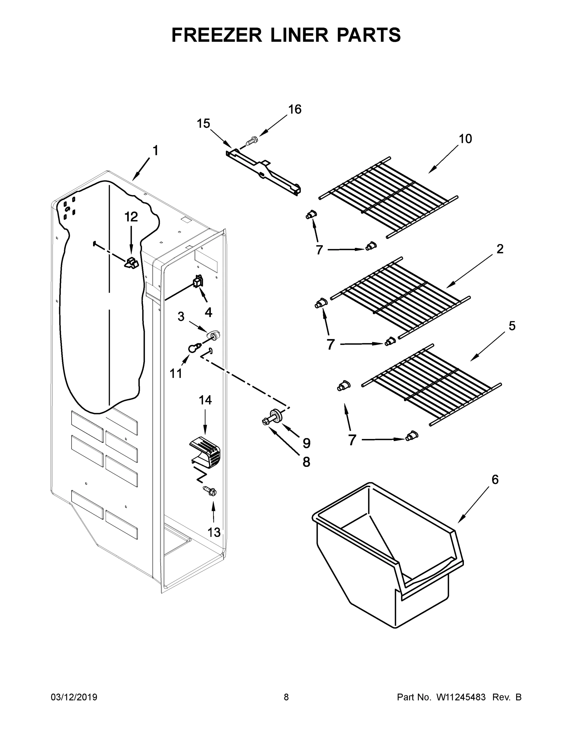 05 - FREEZER LINER PARTS