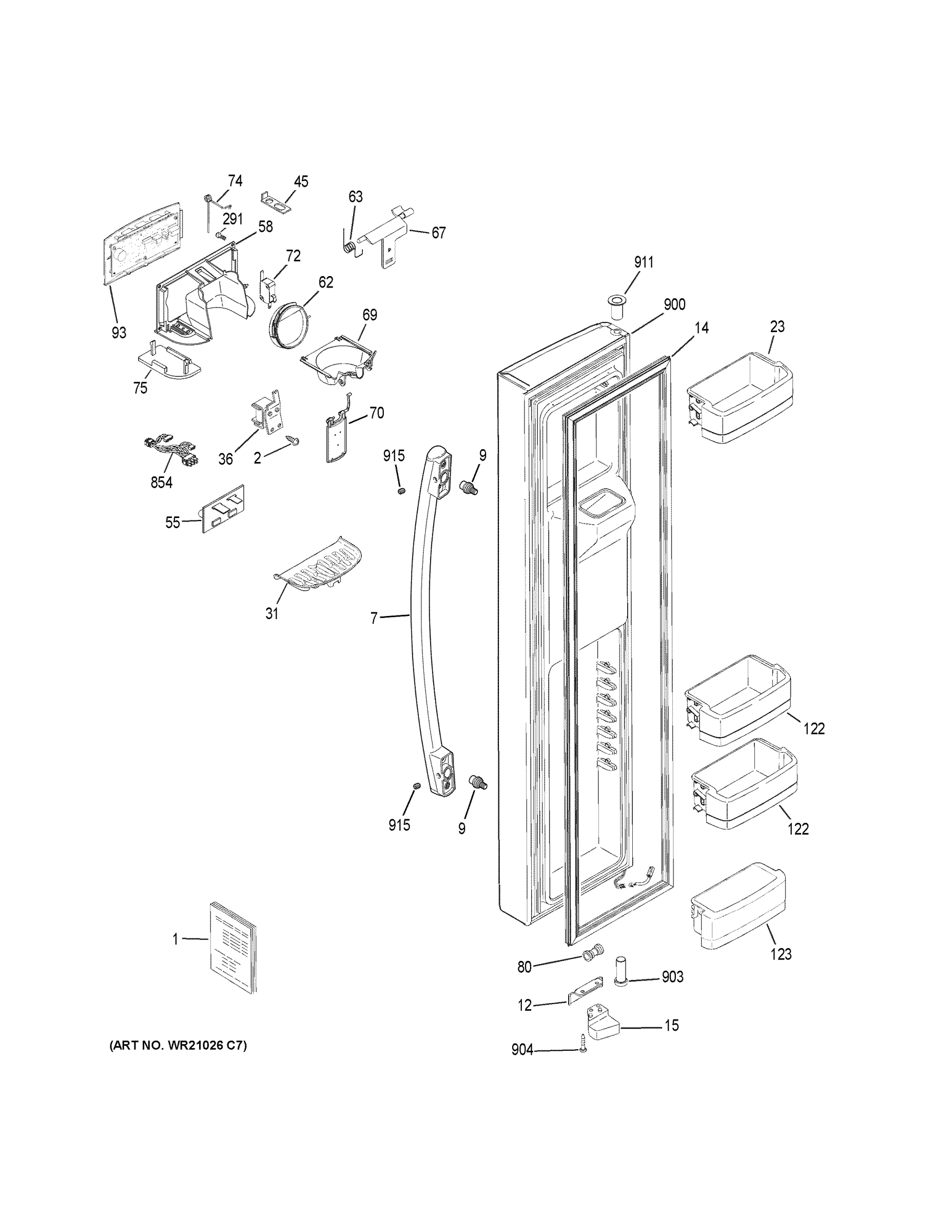 FREEZER DOOR