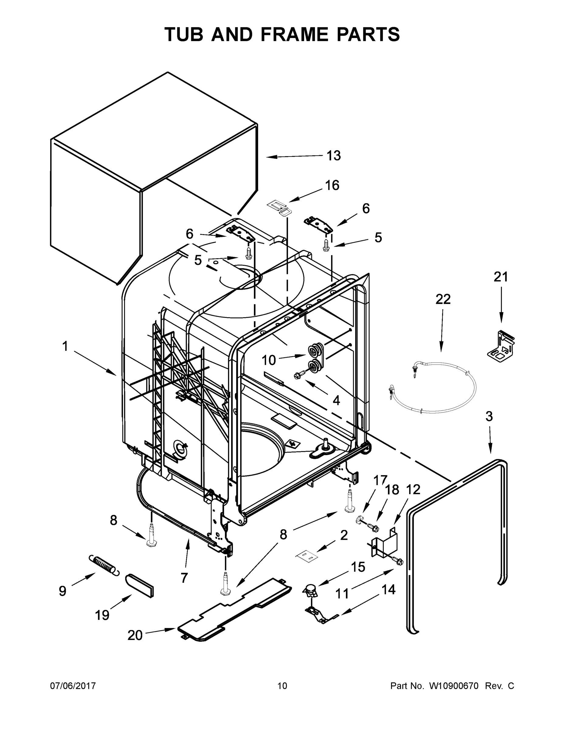 06 - TUB AND FRAME PARTS