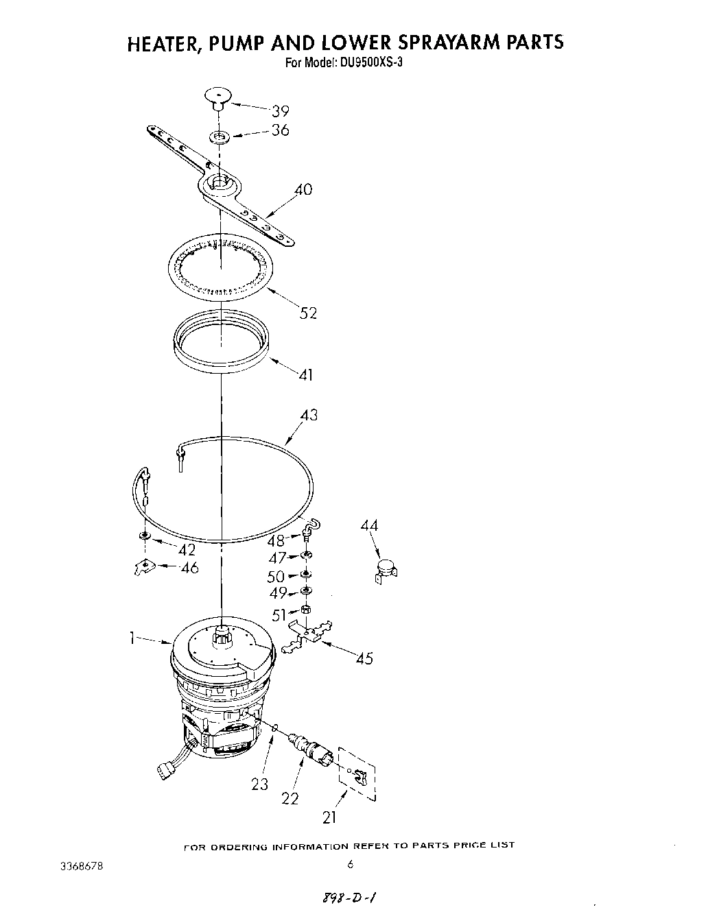 04 - HEATER, PUMP AND LOWER SPRAY ARM