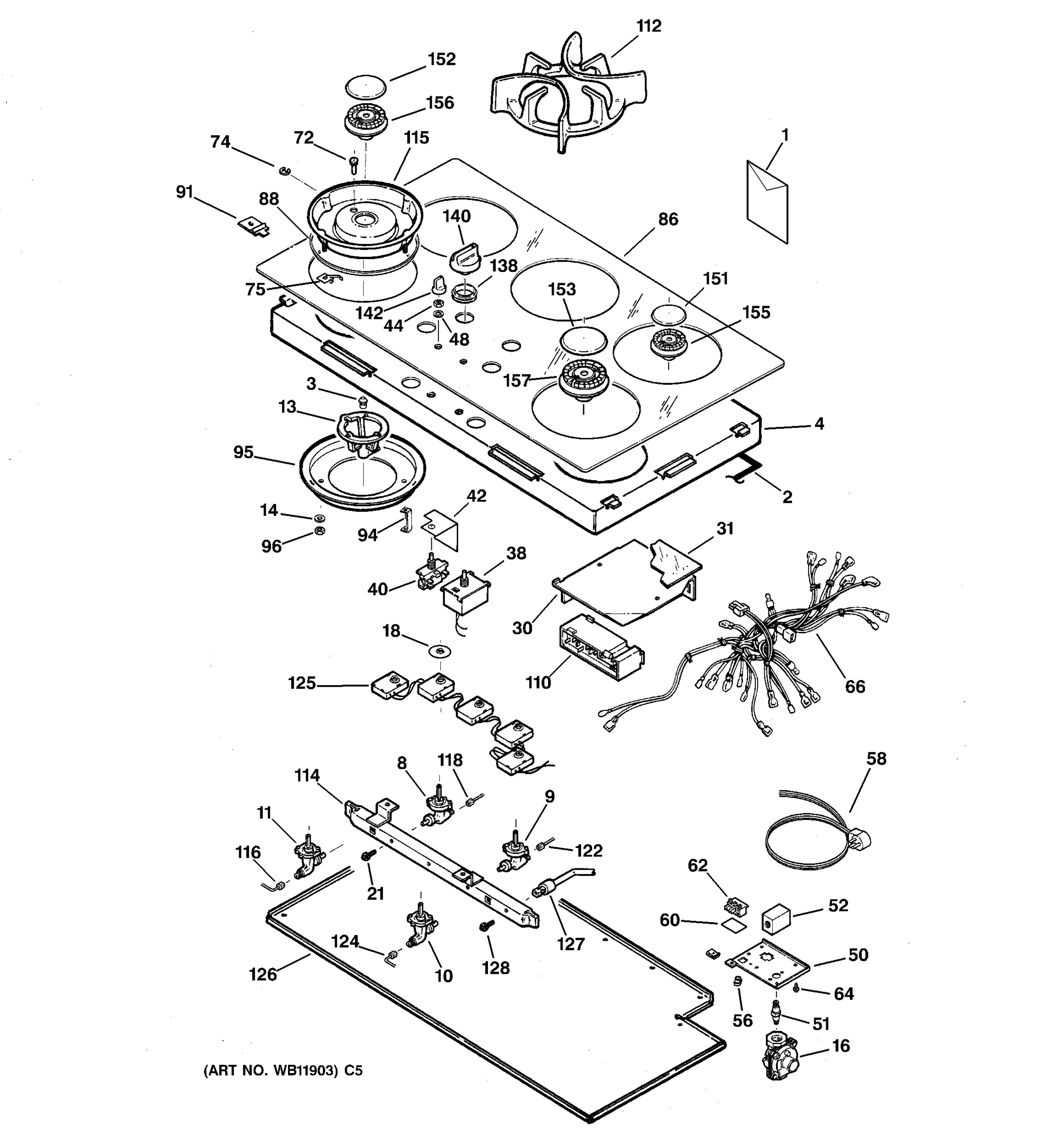 CONTROLS, COOKTOP & BURNER