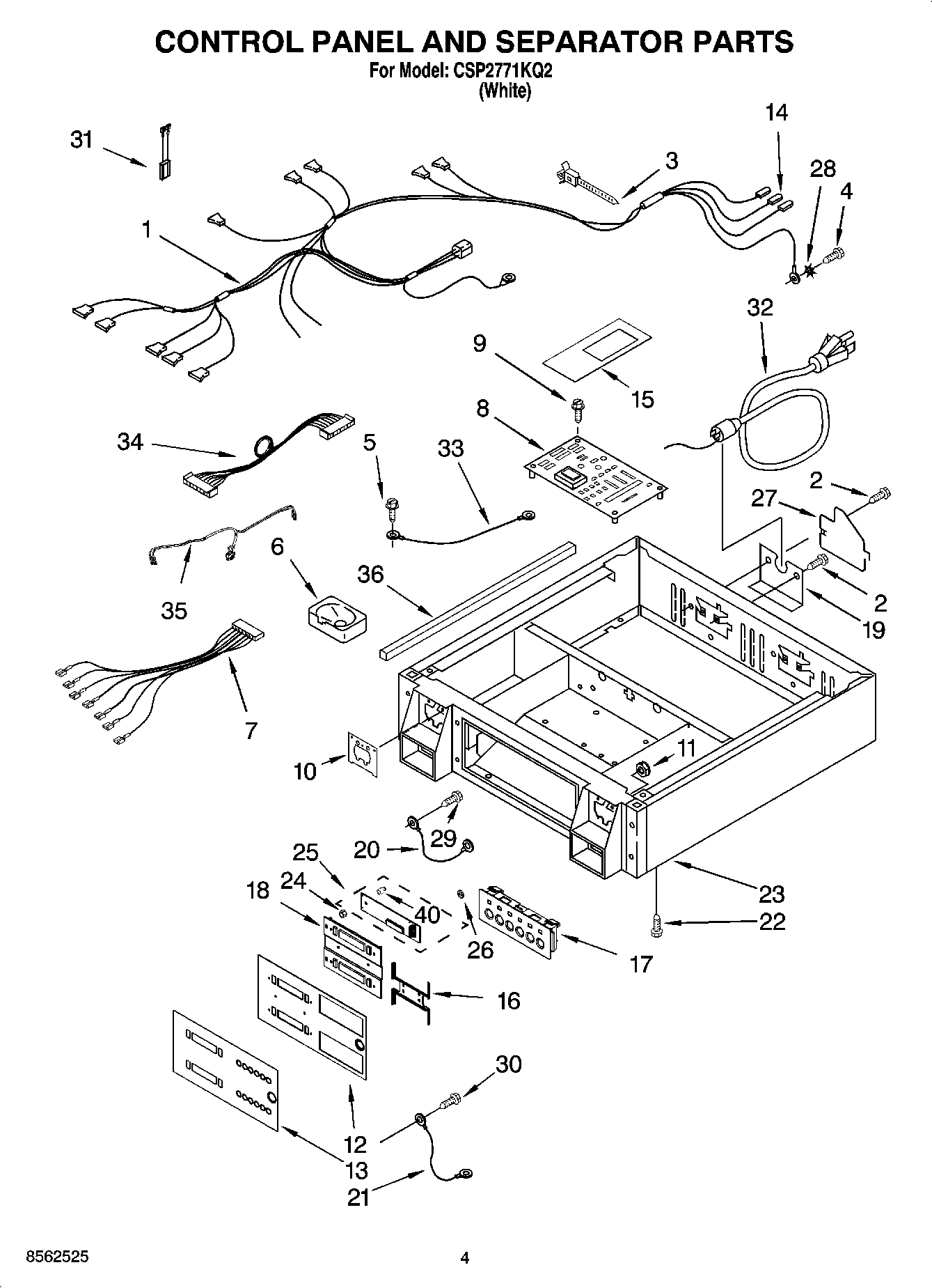 04 - CONTROL PANEL AND SEPARATOR PARTS