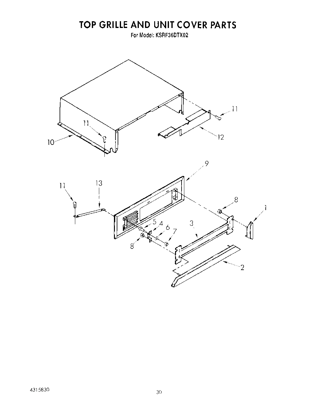 17 - TOP GRILLE AND UNIT COVER