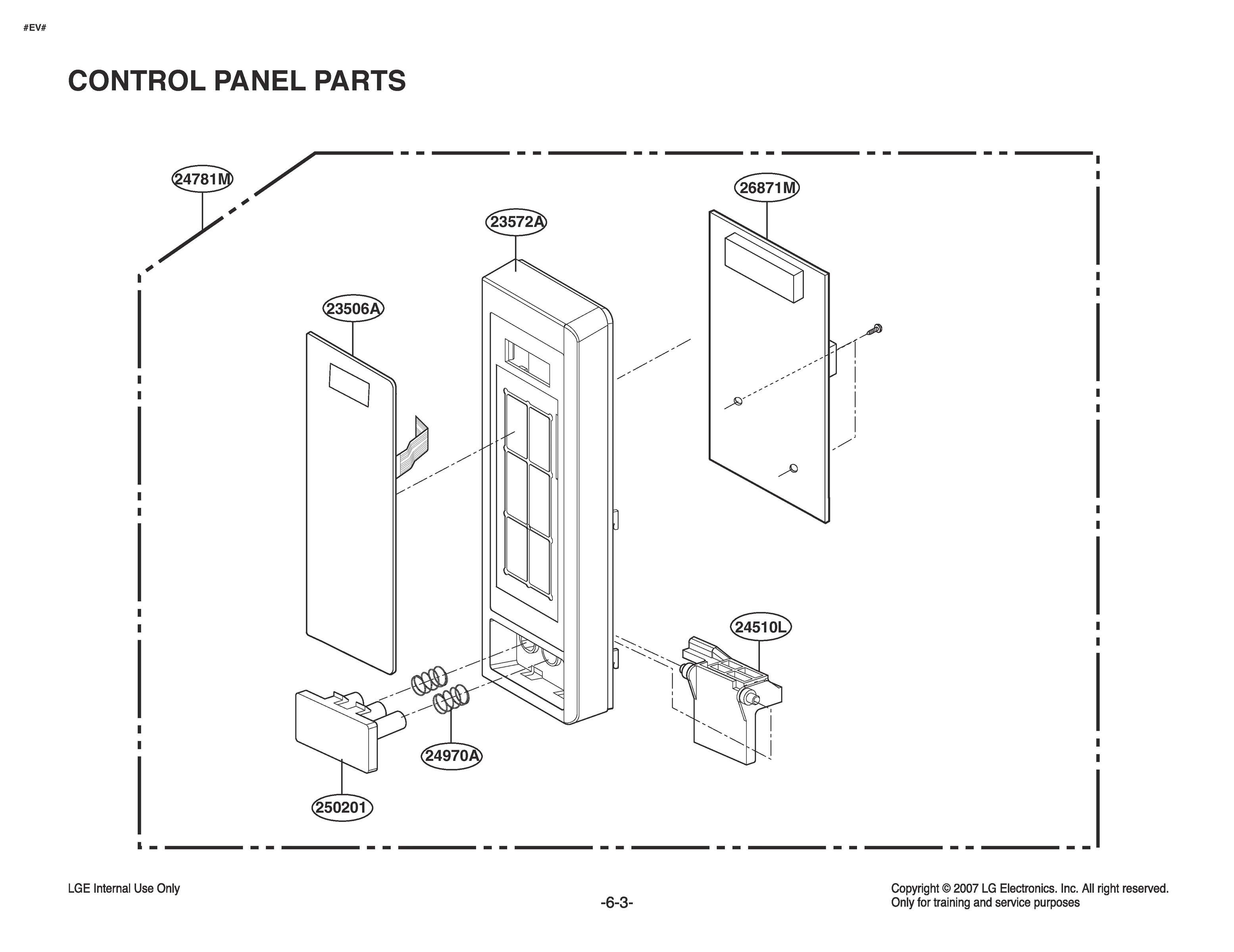 CONTROL PANEL PARTS