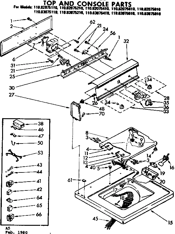 TOP AND CONSOLE PARTS