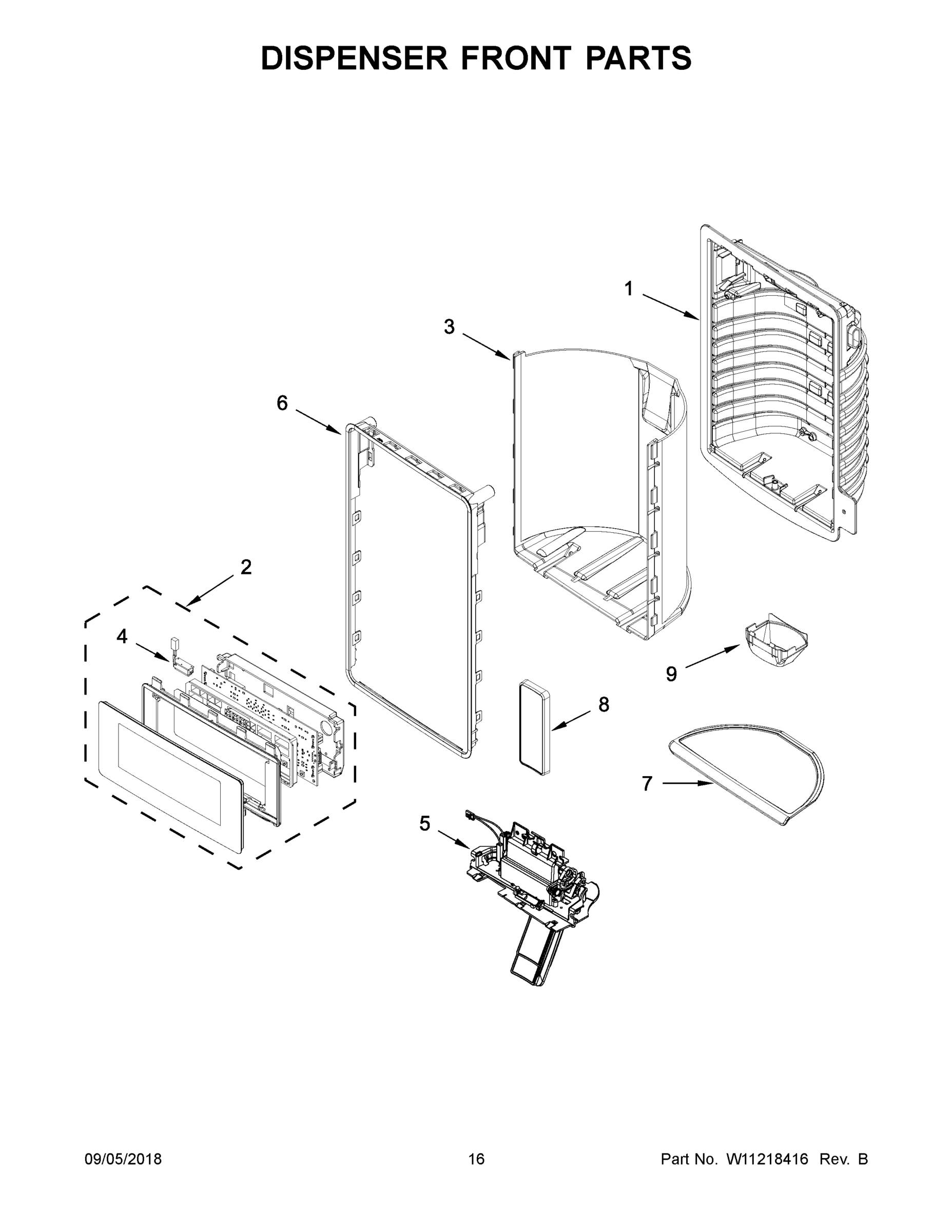 09 - DISPENSER FRONT PARTS