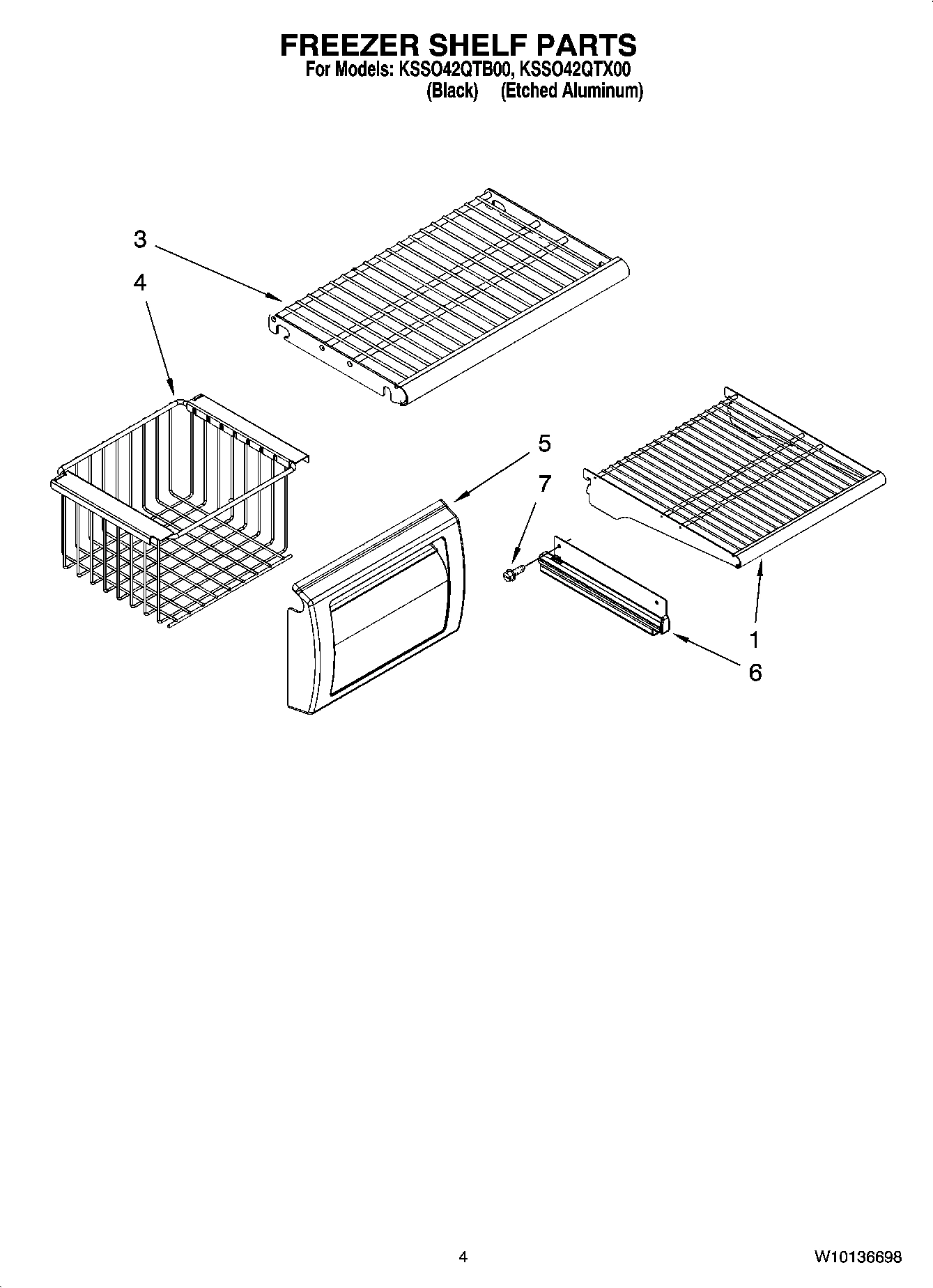 03 - FREEZER SHELF PARTS