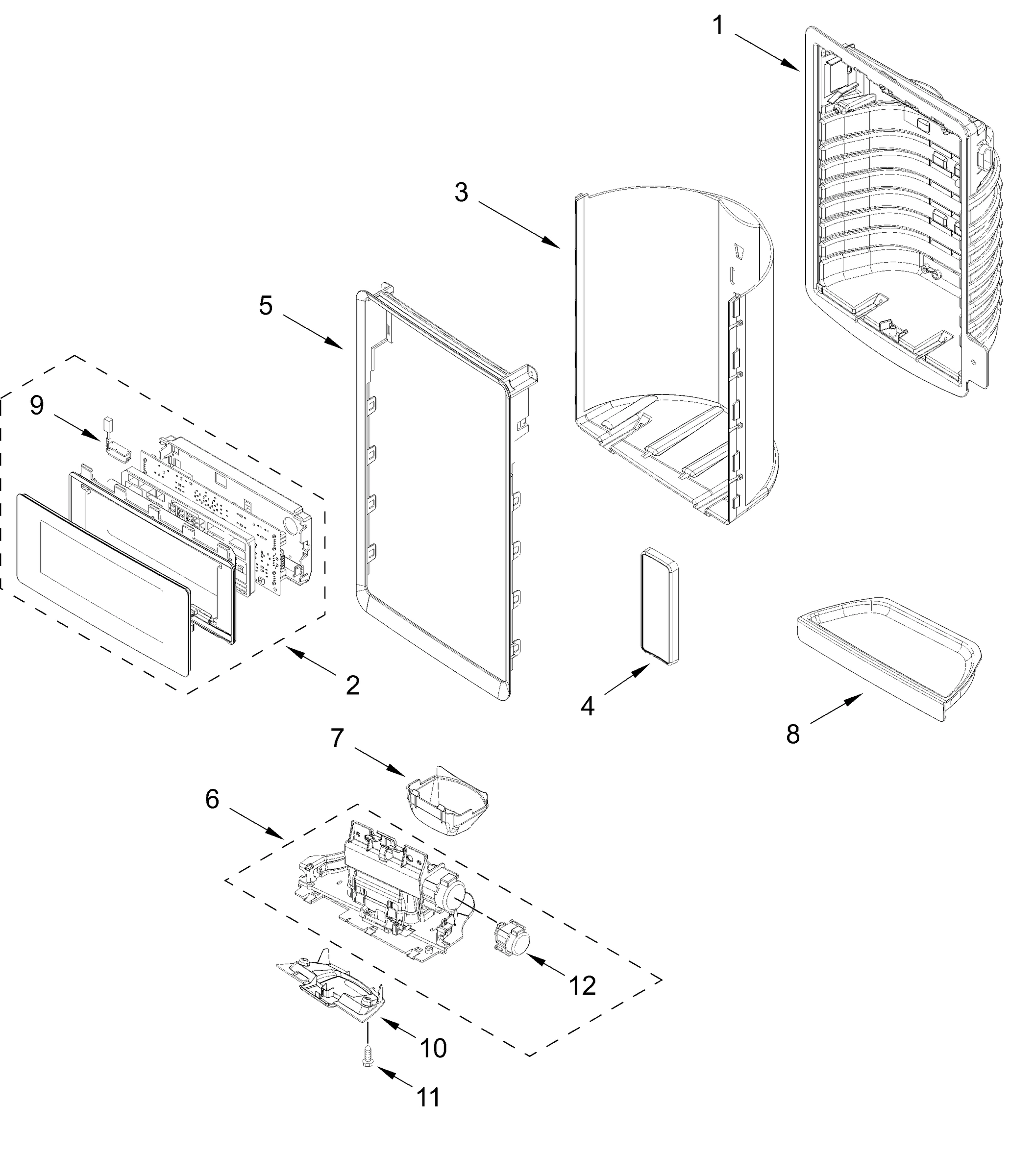 DISPENSER FRONT PARTS
