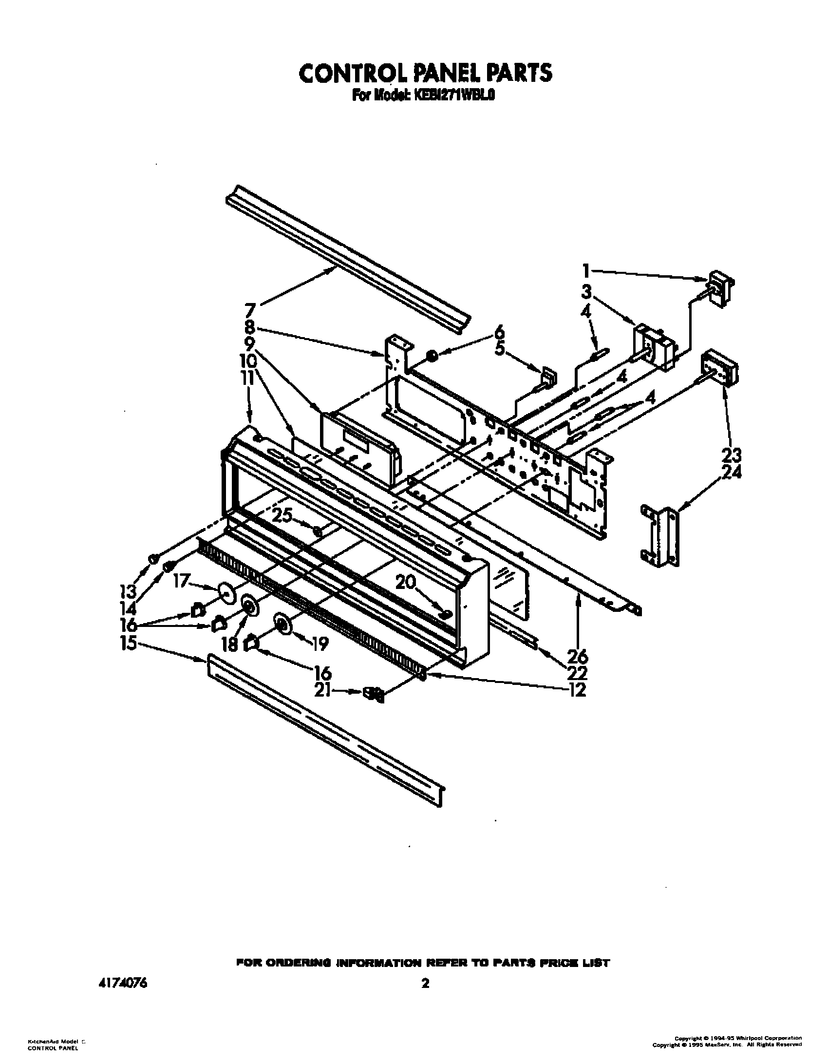 02 - CONTROL PANEL, LIT/OPTIONAL