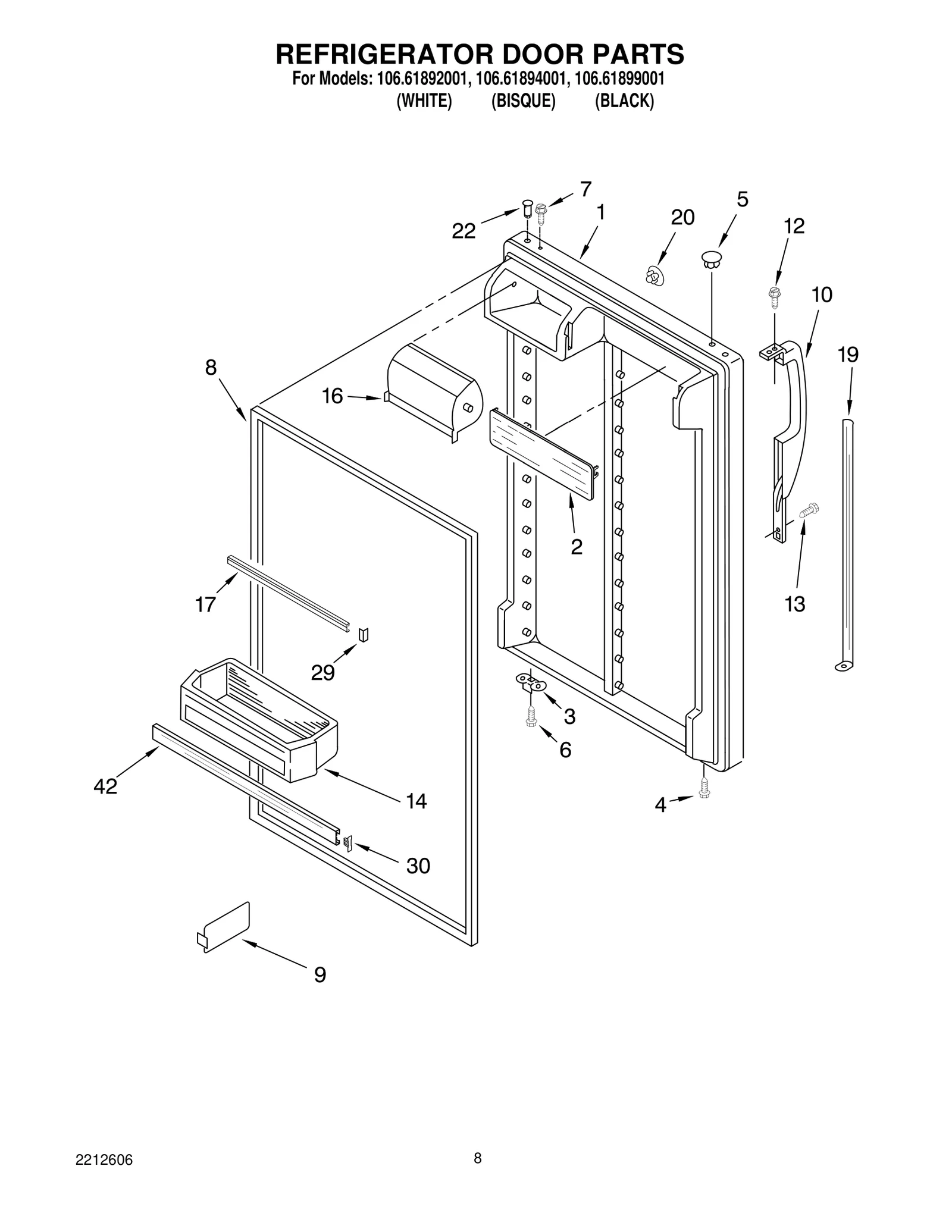 REFRIGERATOR DOOR PARTS