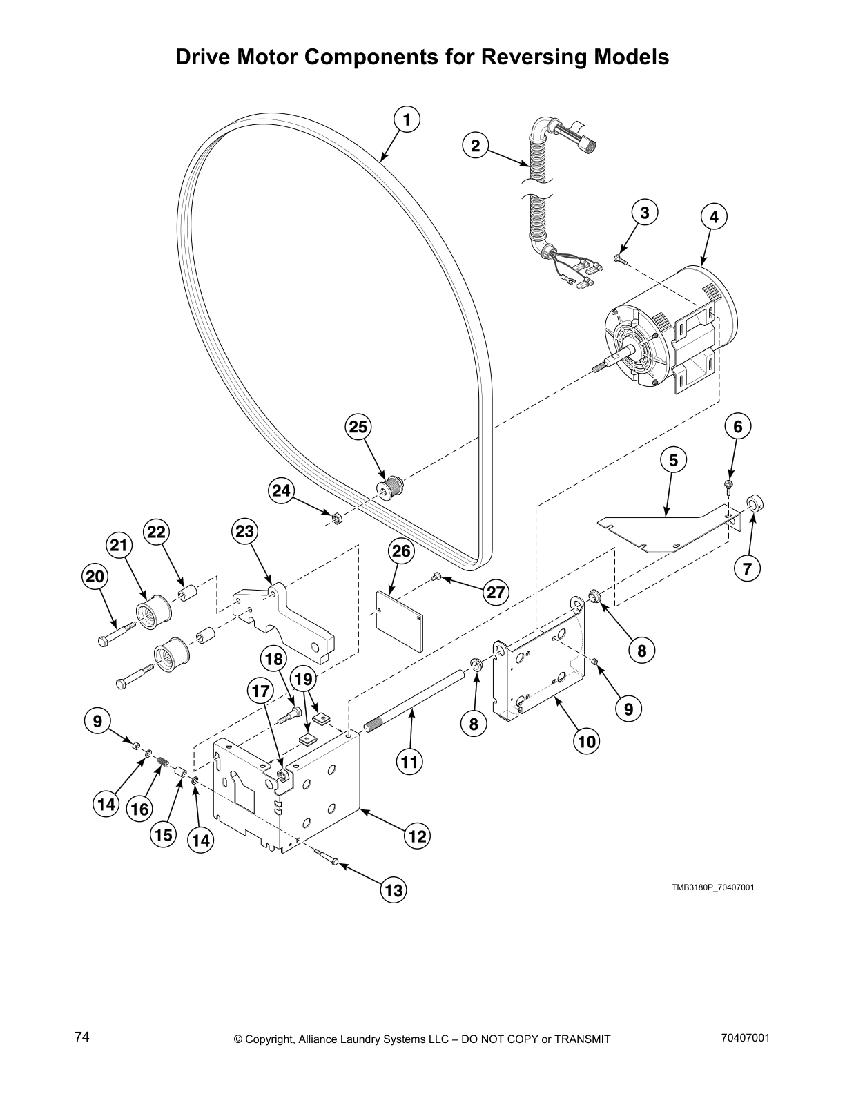 Drive Motor Components for Reversing Models