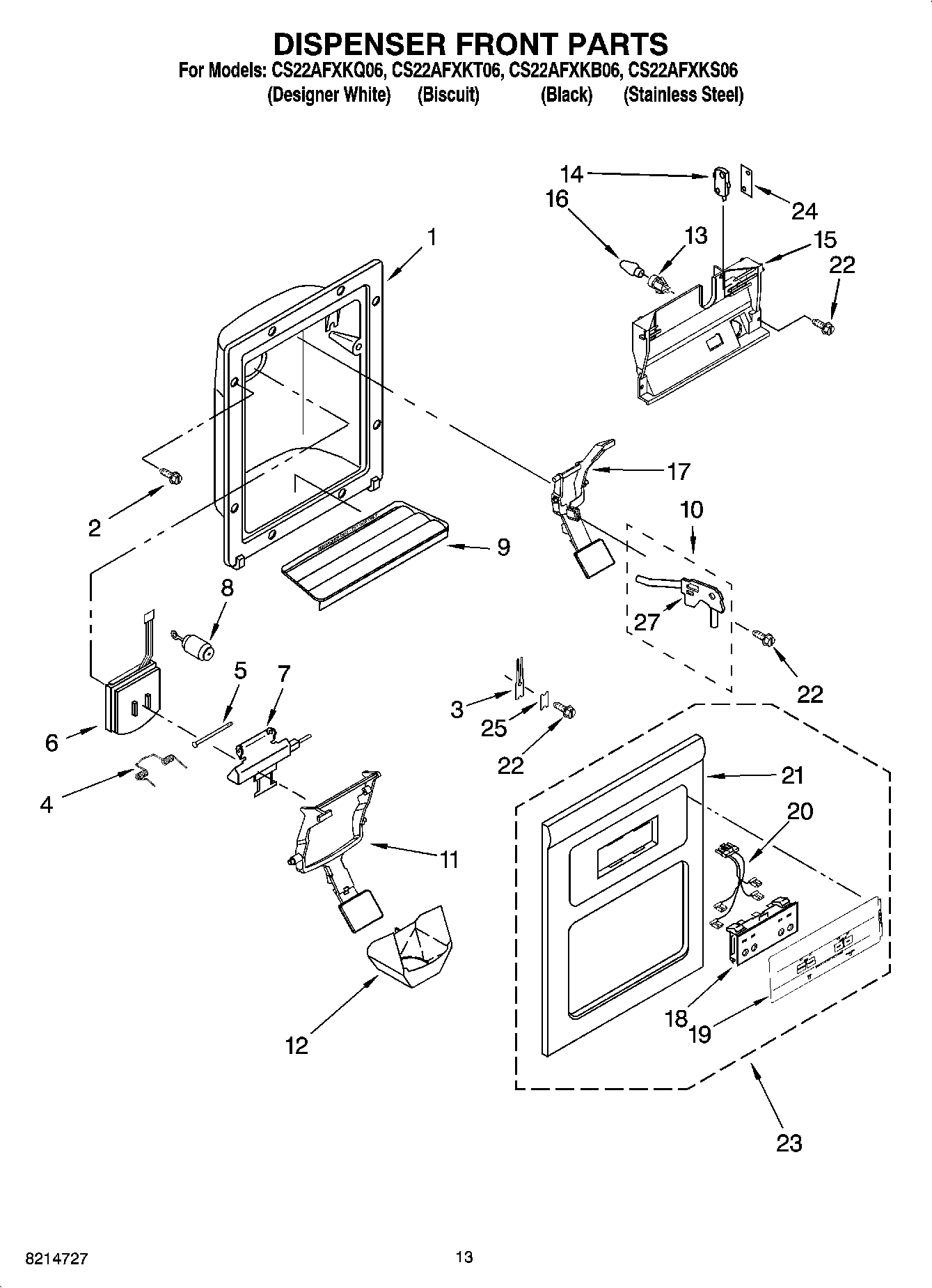 08 - DISPENSER FRONT PARTS