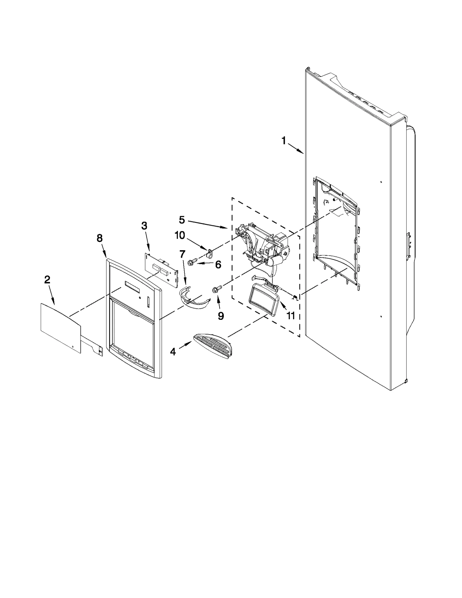 DISPENSER FRONT PARTS