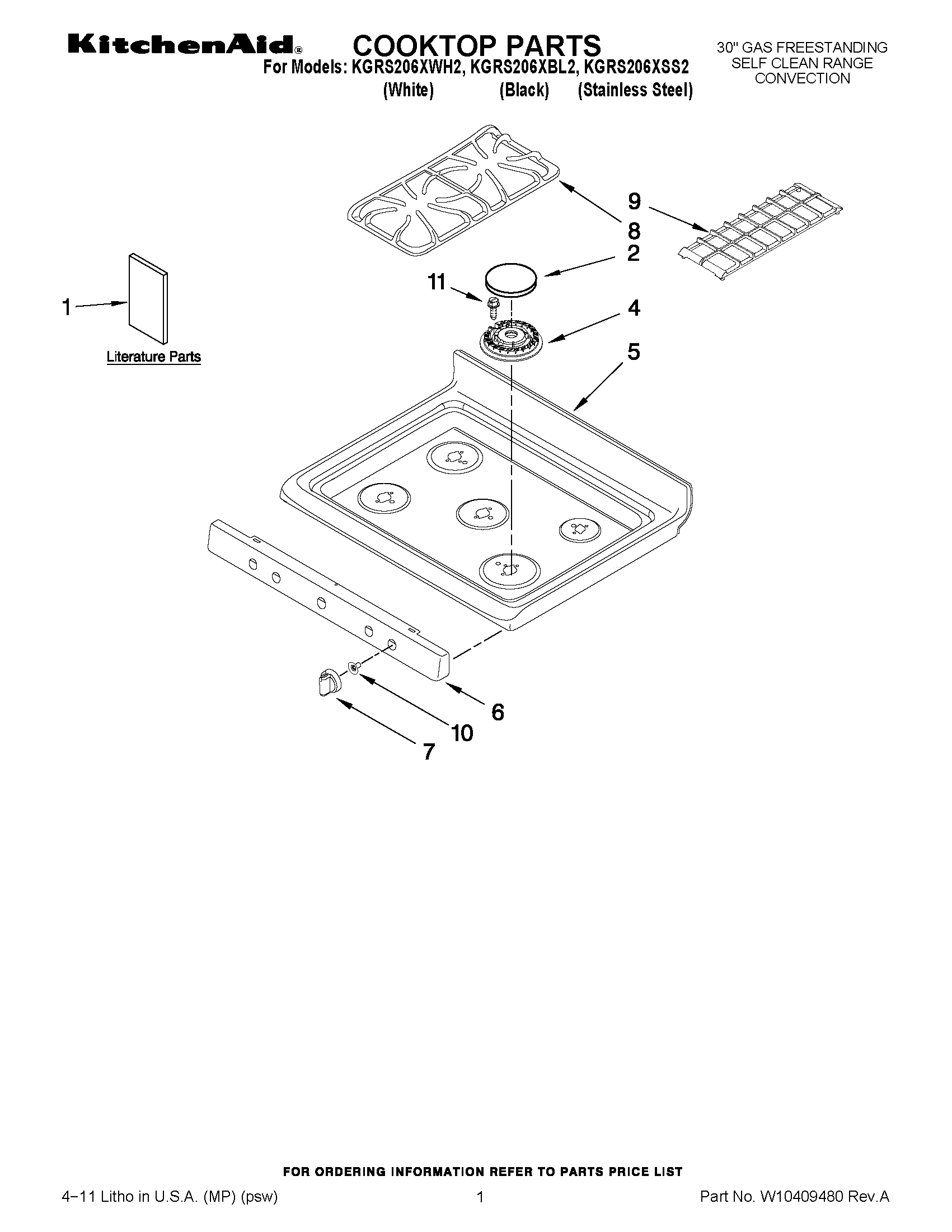 01 - COOKTOP PARTS