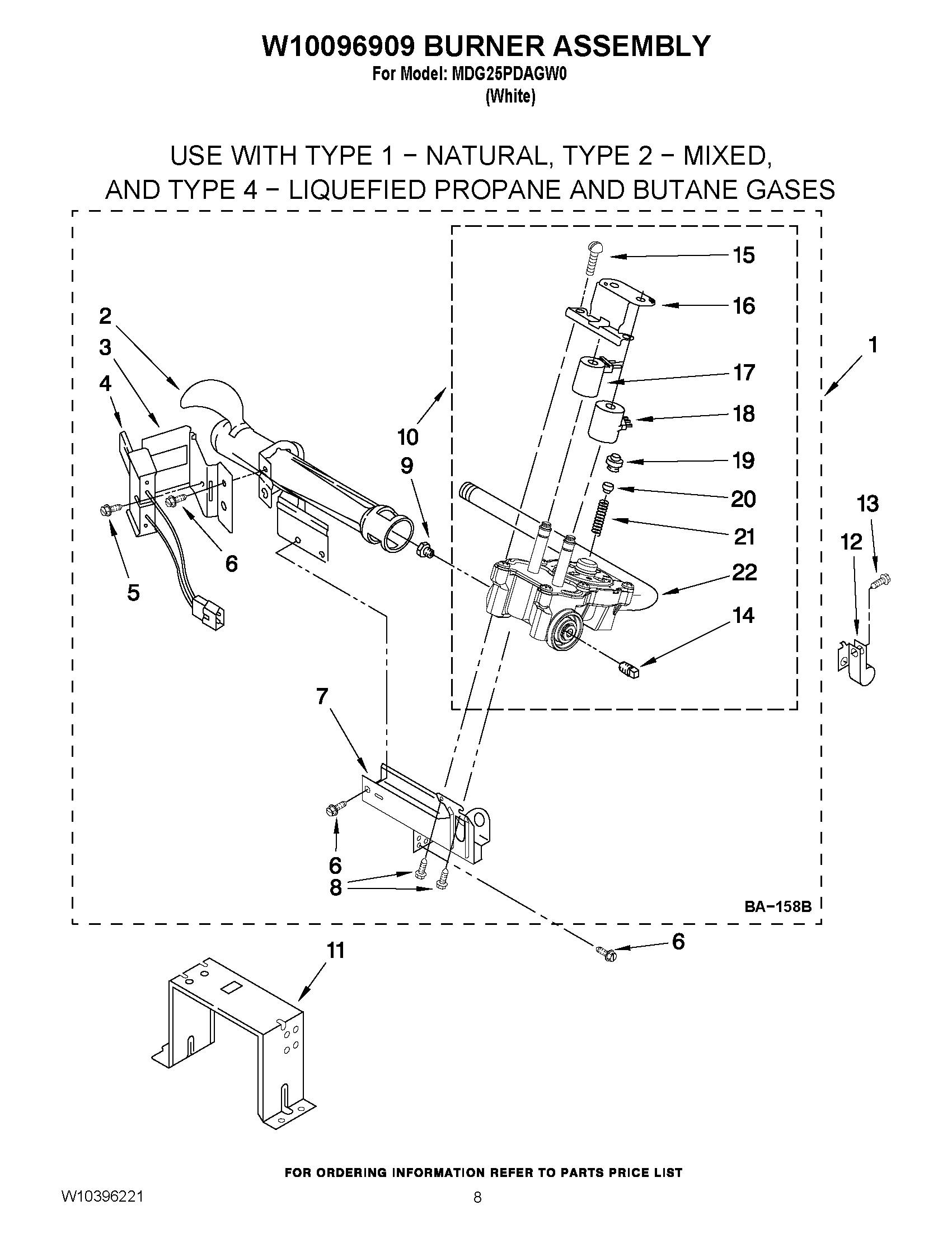 04 - W10096909 BURNER ASSEMBLY