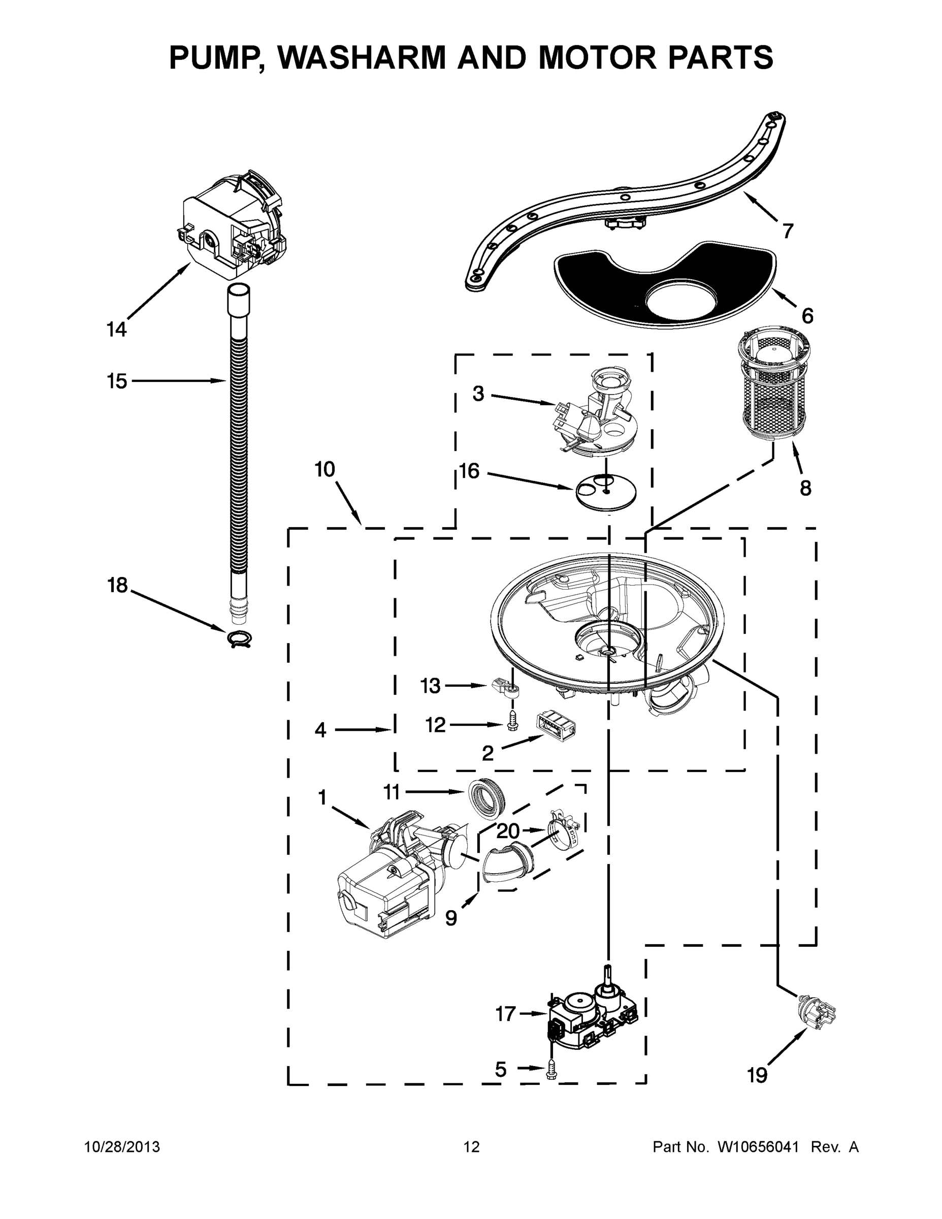 07 - PUMP, WASHARM AND MOTOR PARTS