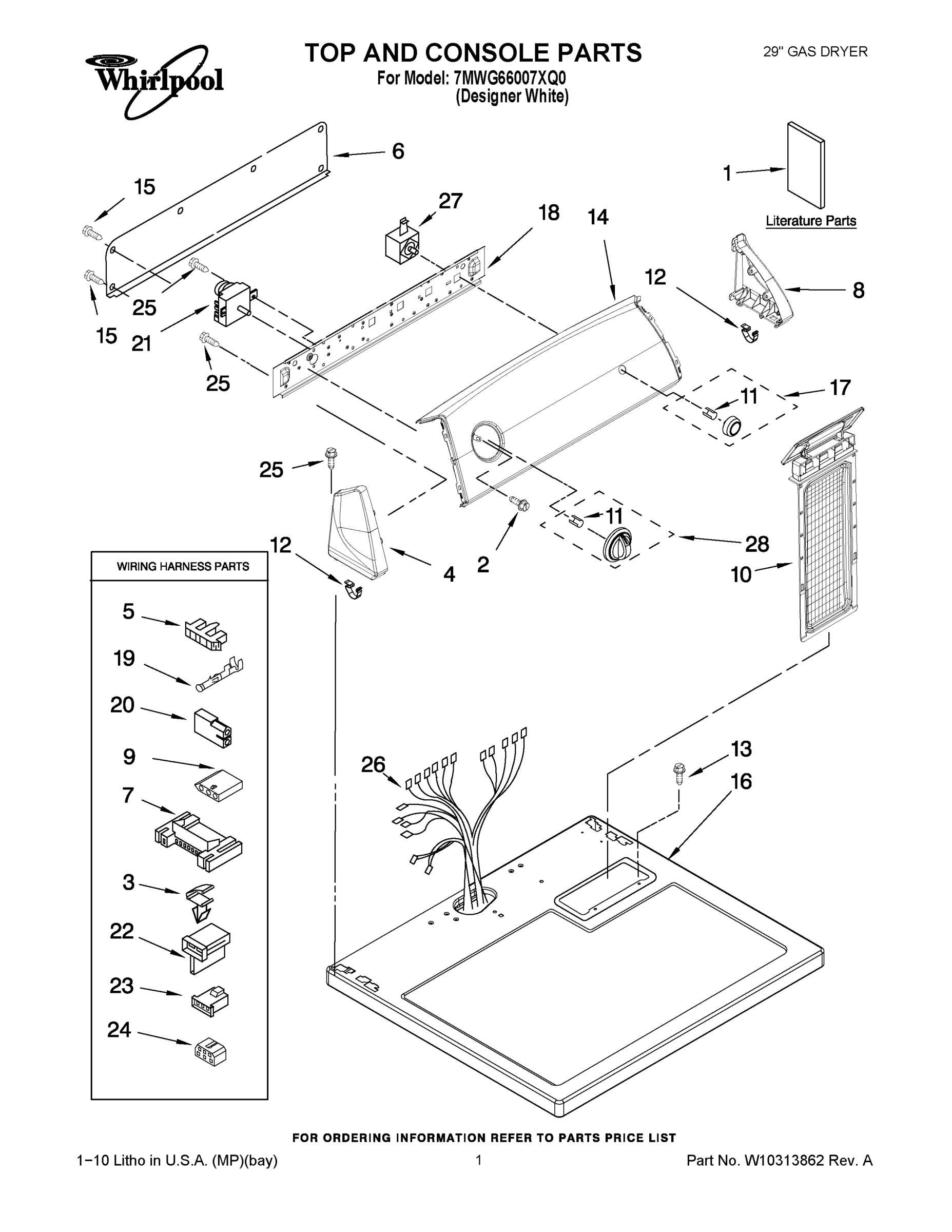 01 - TOP AND CONSOLE PARTS