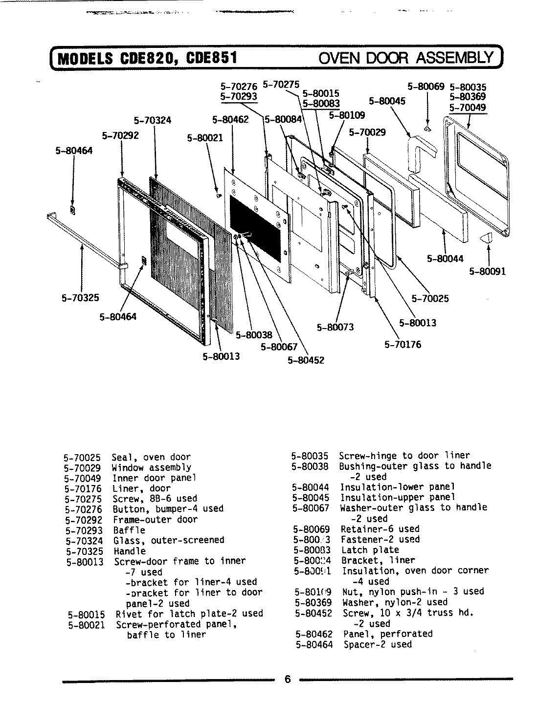 12 - OVEN DOOR ASSEMBLY
